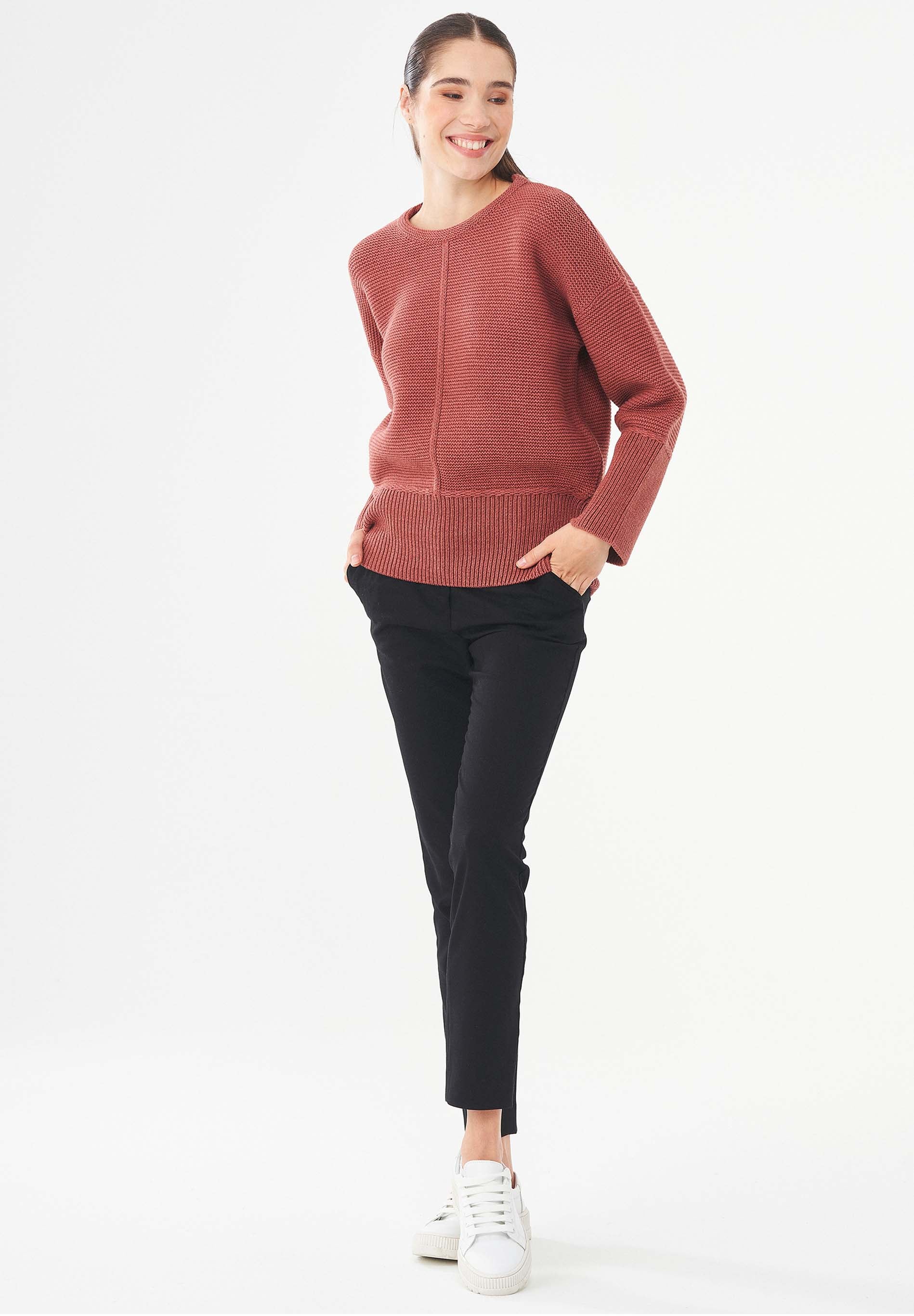 Pullover aus Bio-Merinowolle und Bio-Baumwolle