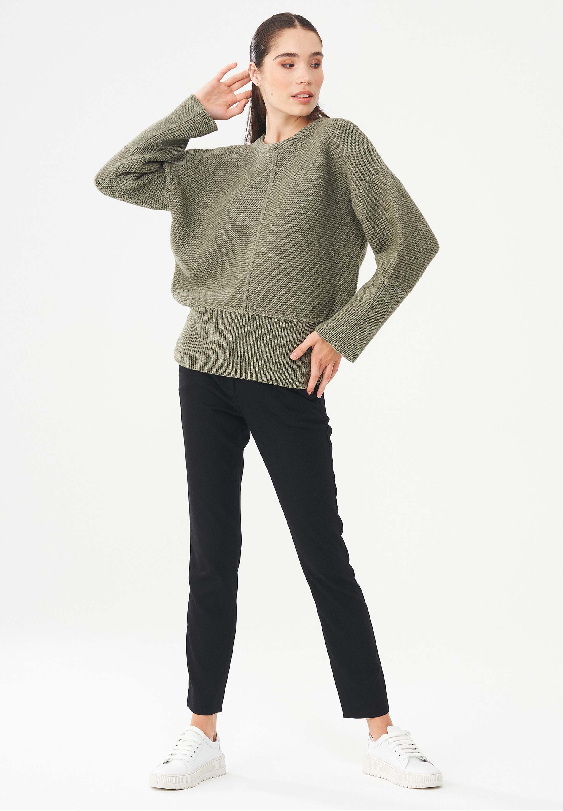 Pullover aus Bio-Merinowolle und Bio-Baumwolle
