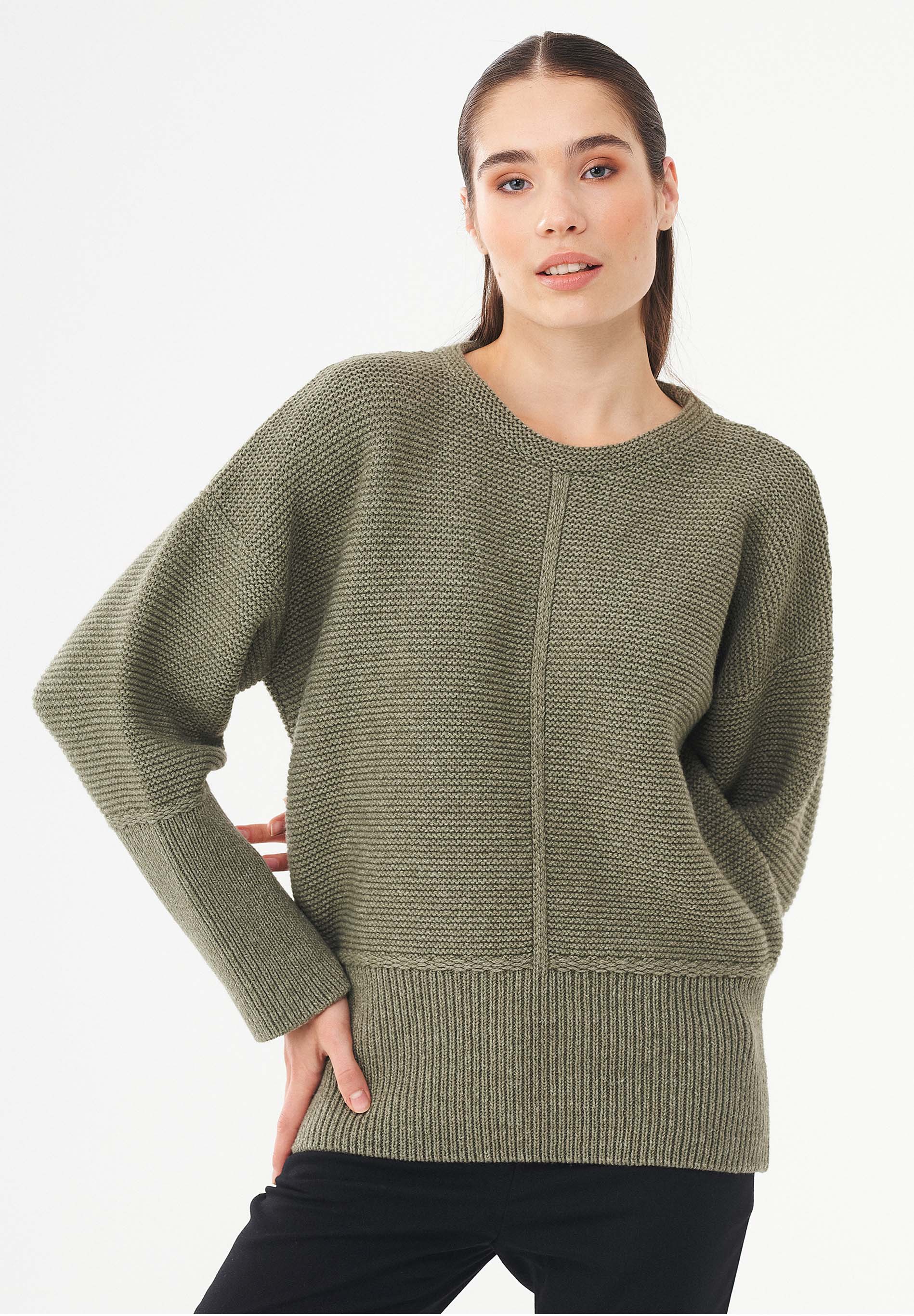 Pullover aus Bio-Merinowolle und Bio-Baumwolle