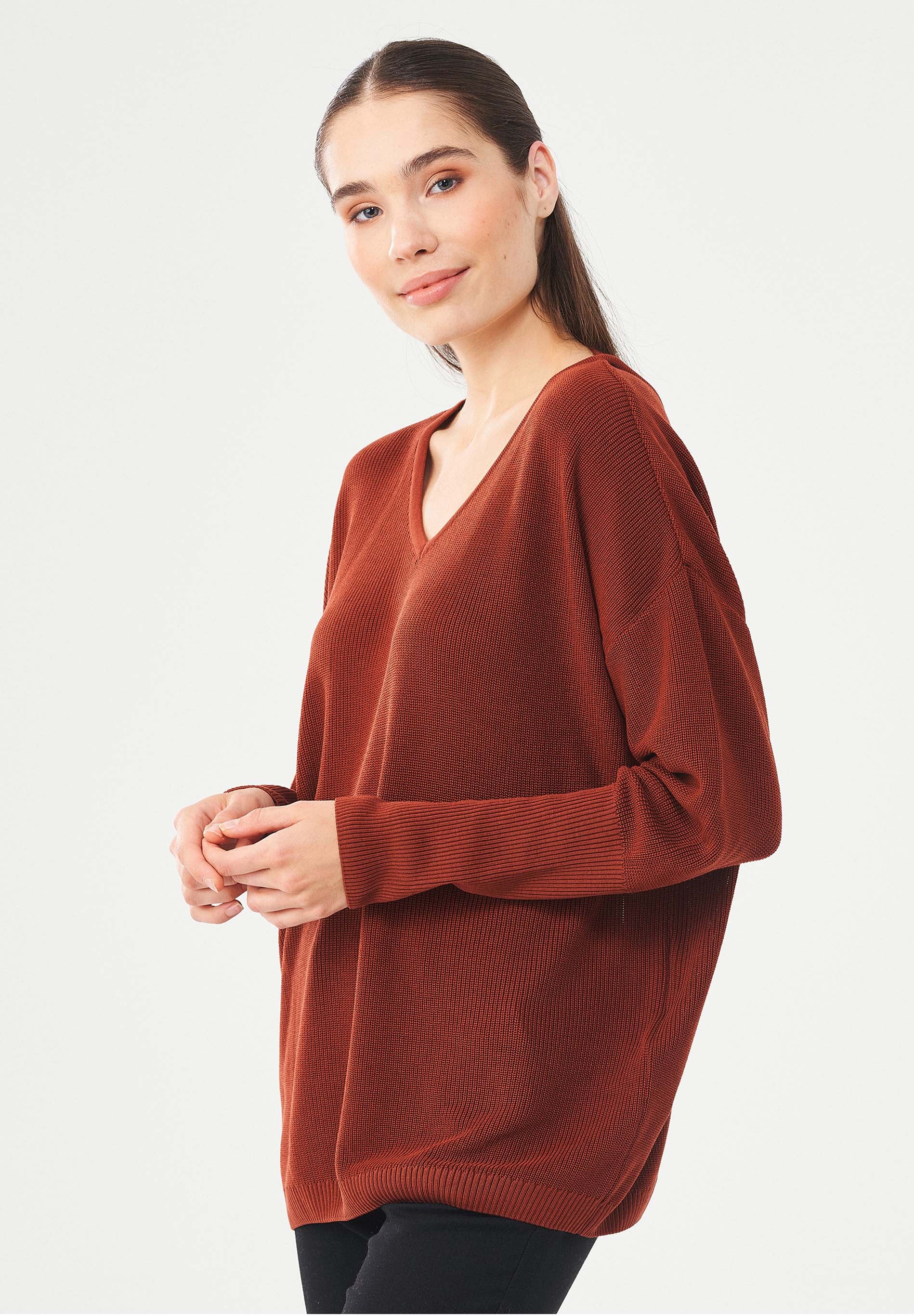 Pullover aus TENCEL™ Lyocell mit Ballonärmeln