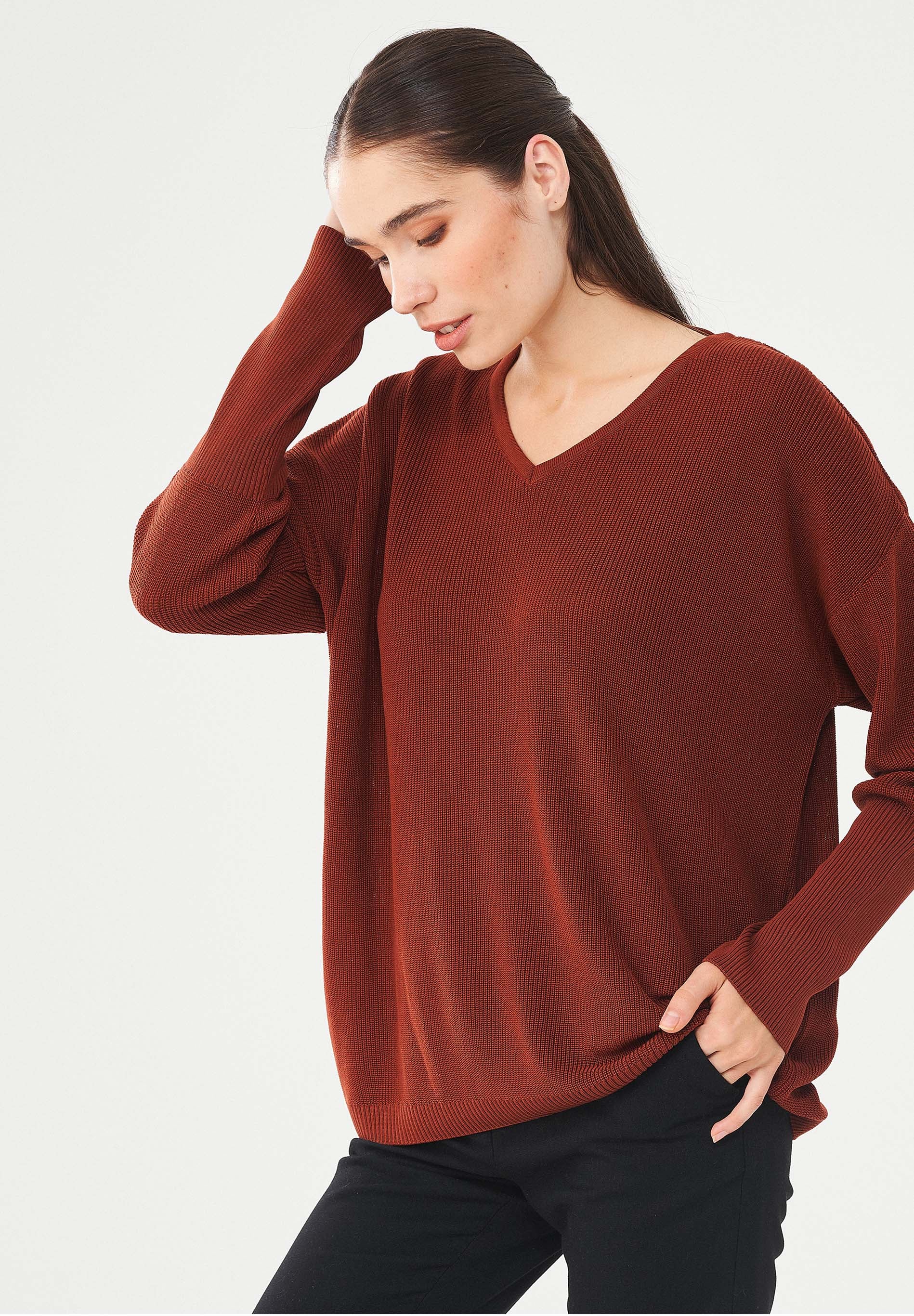 Pullover aus TENCEL™ Lyocell mit Ballonärmeln