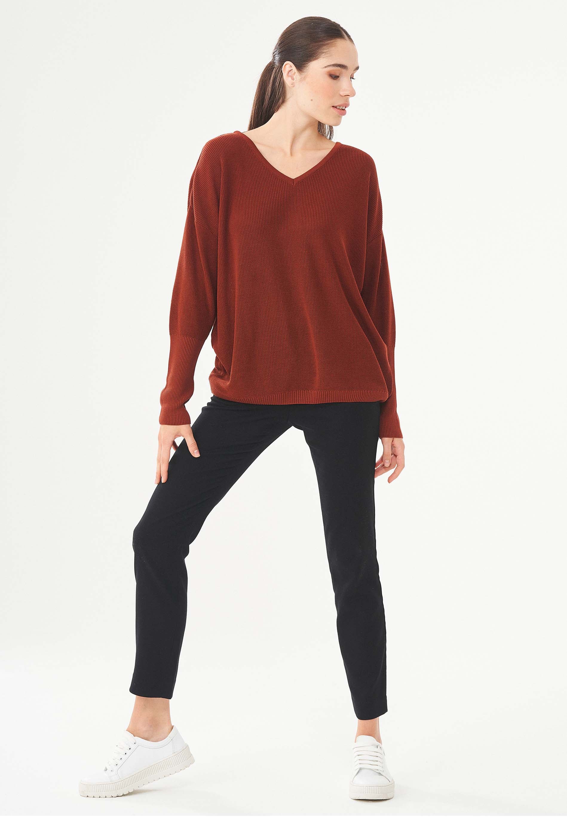 Pullover aus TENCEL™ Lyocell mit Ballonärmeln