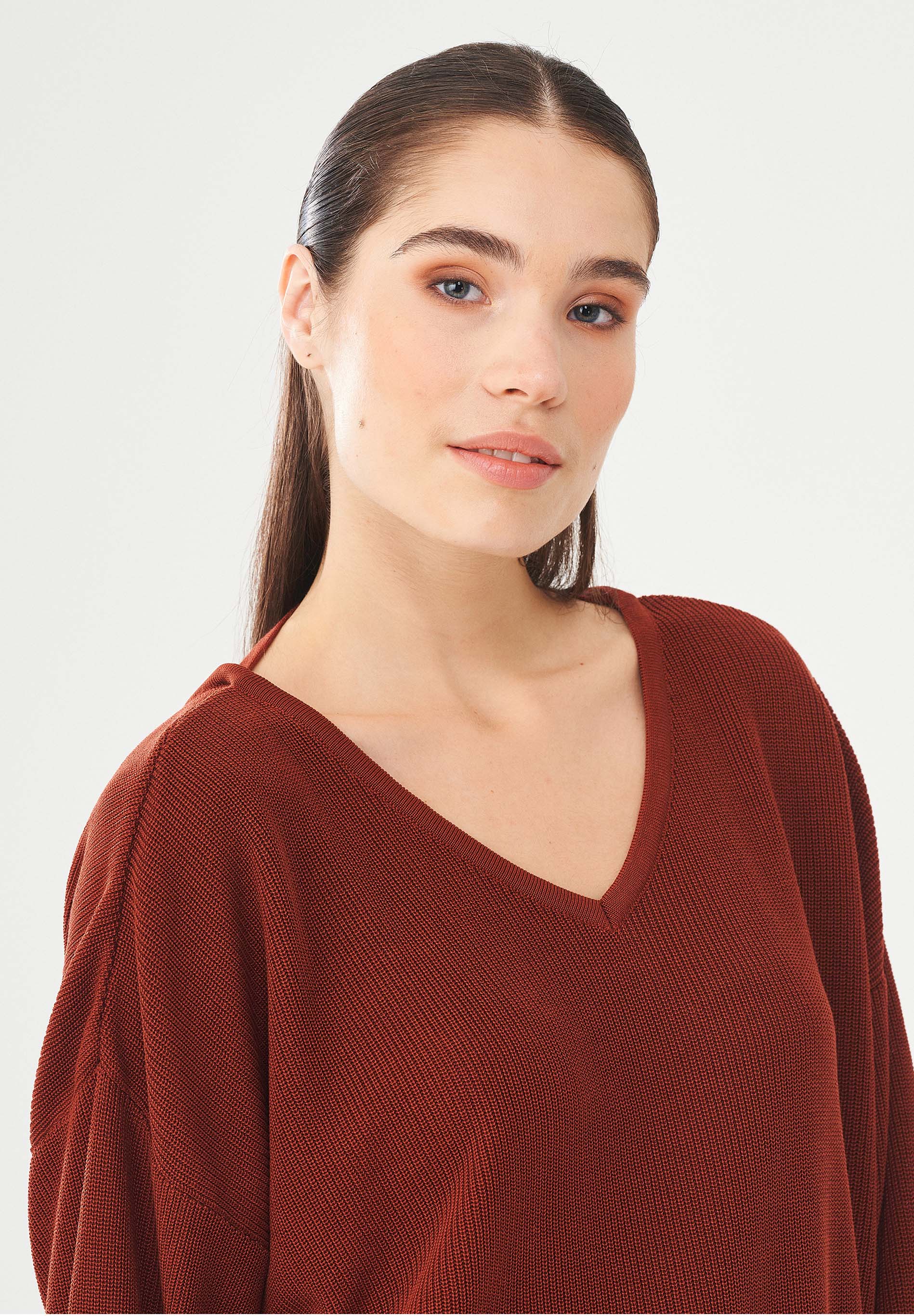 Pullover aus TENCEL™ Lyocell mit Ballonärmeln