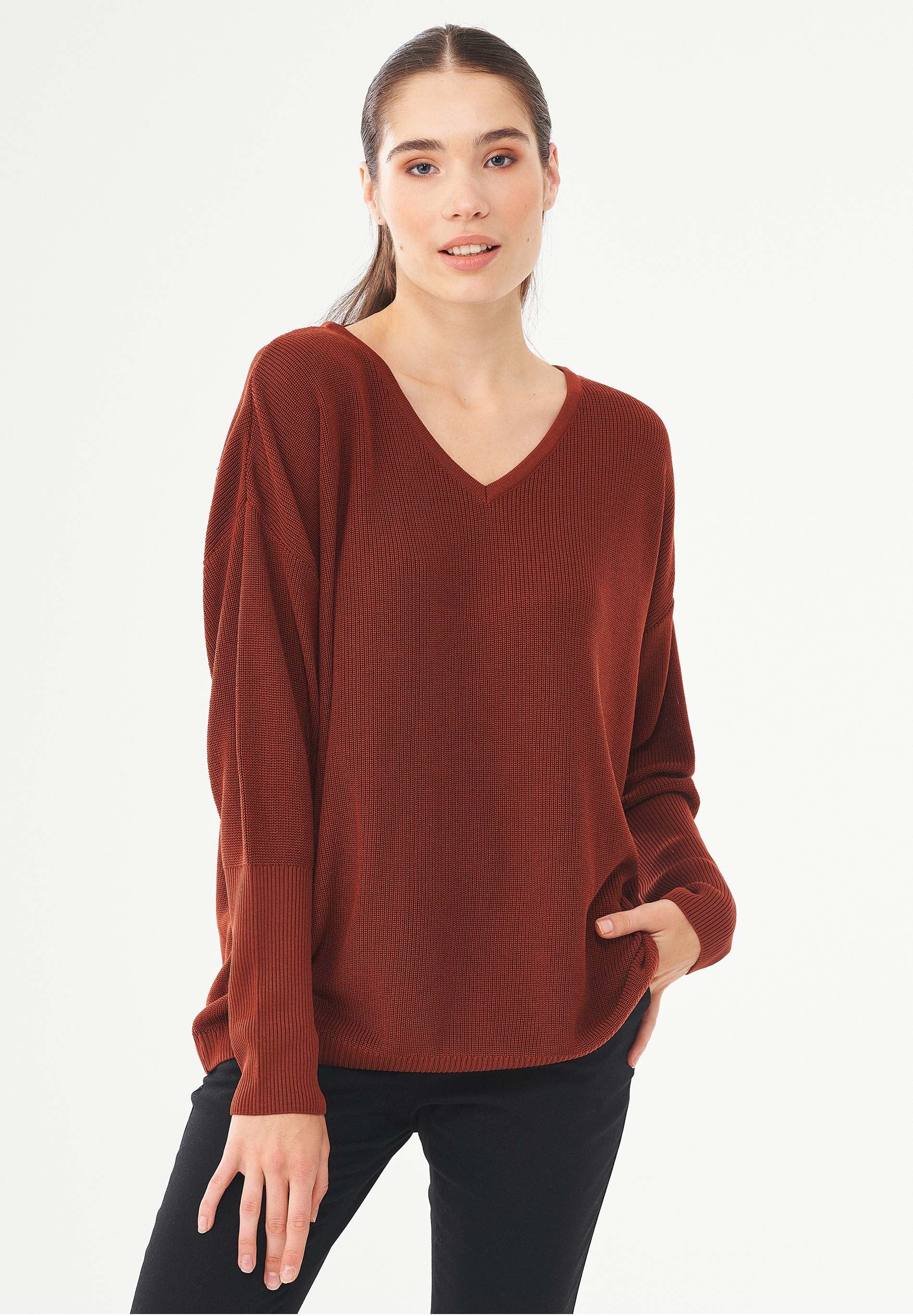 Pullover aus TENCEL™ Lyocell mit Ballonärmeln