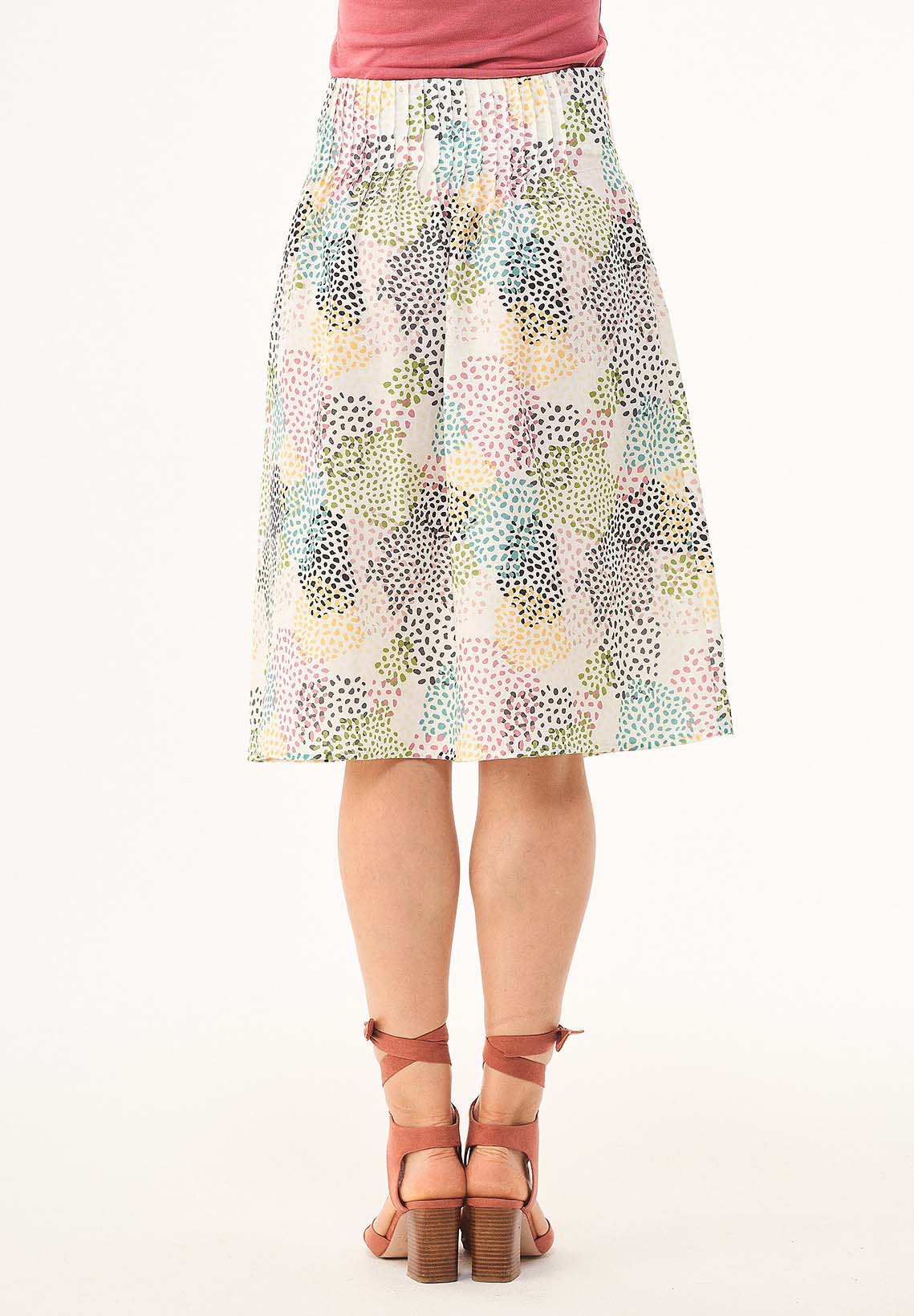 Midirock aus TENCEL™ Lyocell mit Allover-Print