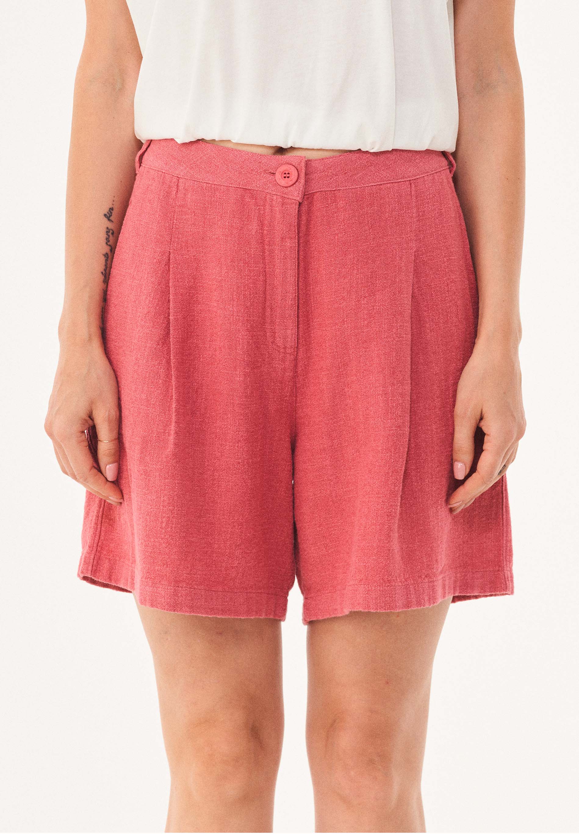 Shorts aus Leinen-Bio Baumwolle Mix mit LENZING™ ECOVERO™