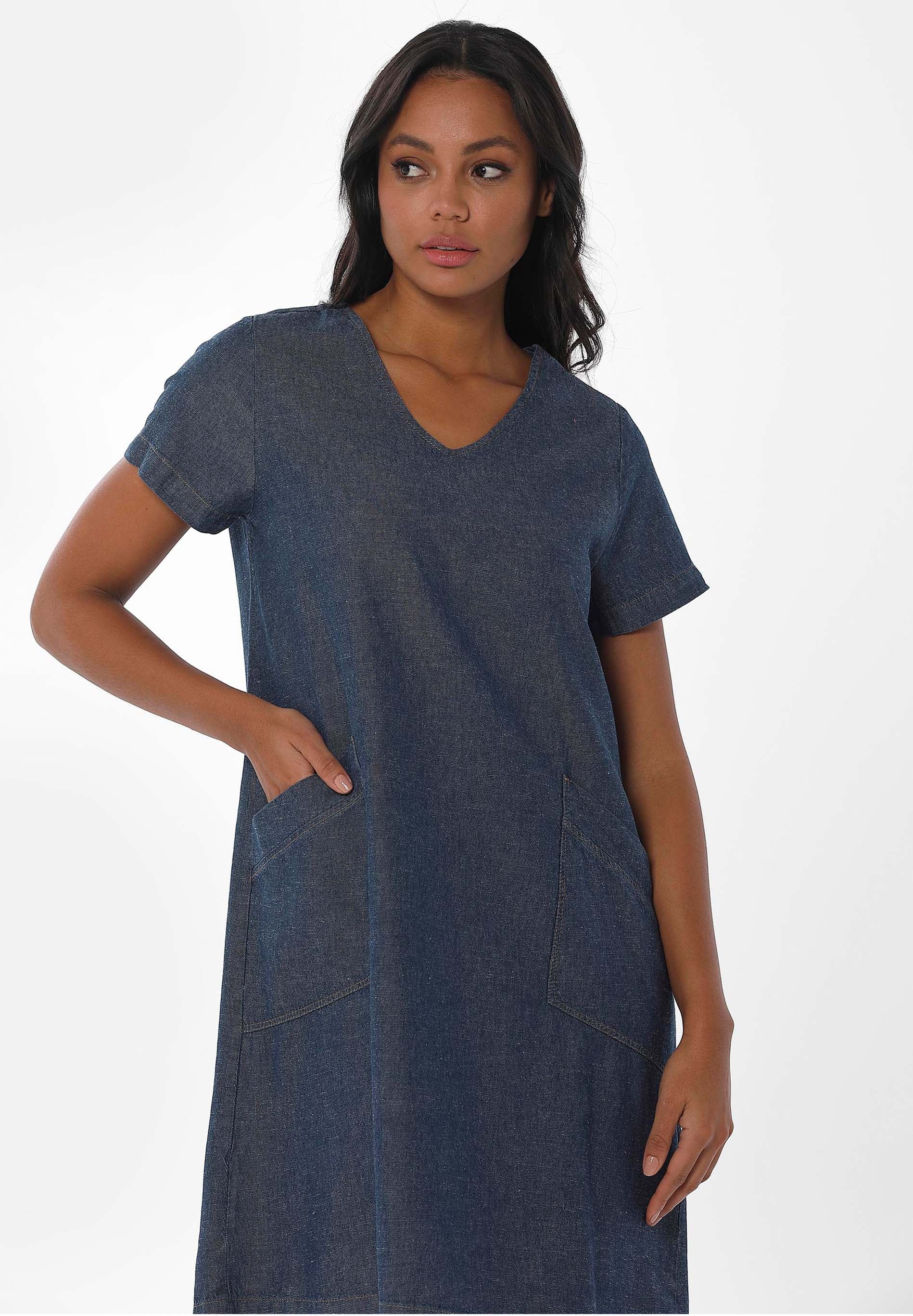 Jeanskleid aus Bio-Baumwolle und TENCEL™ Lyocell mit Hanf