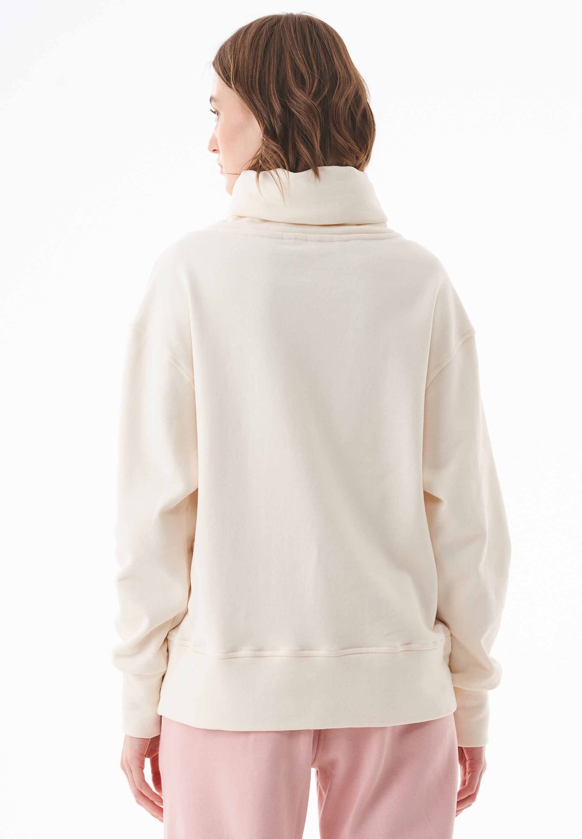 Sweatshirt aus Bio-Baumwolle mit Rollkragen