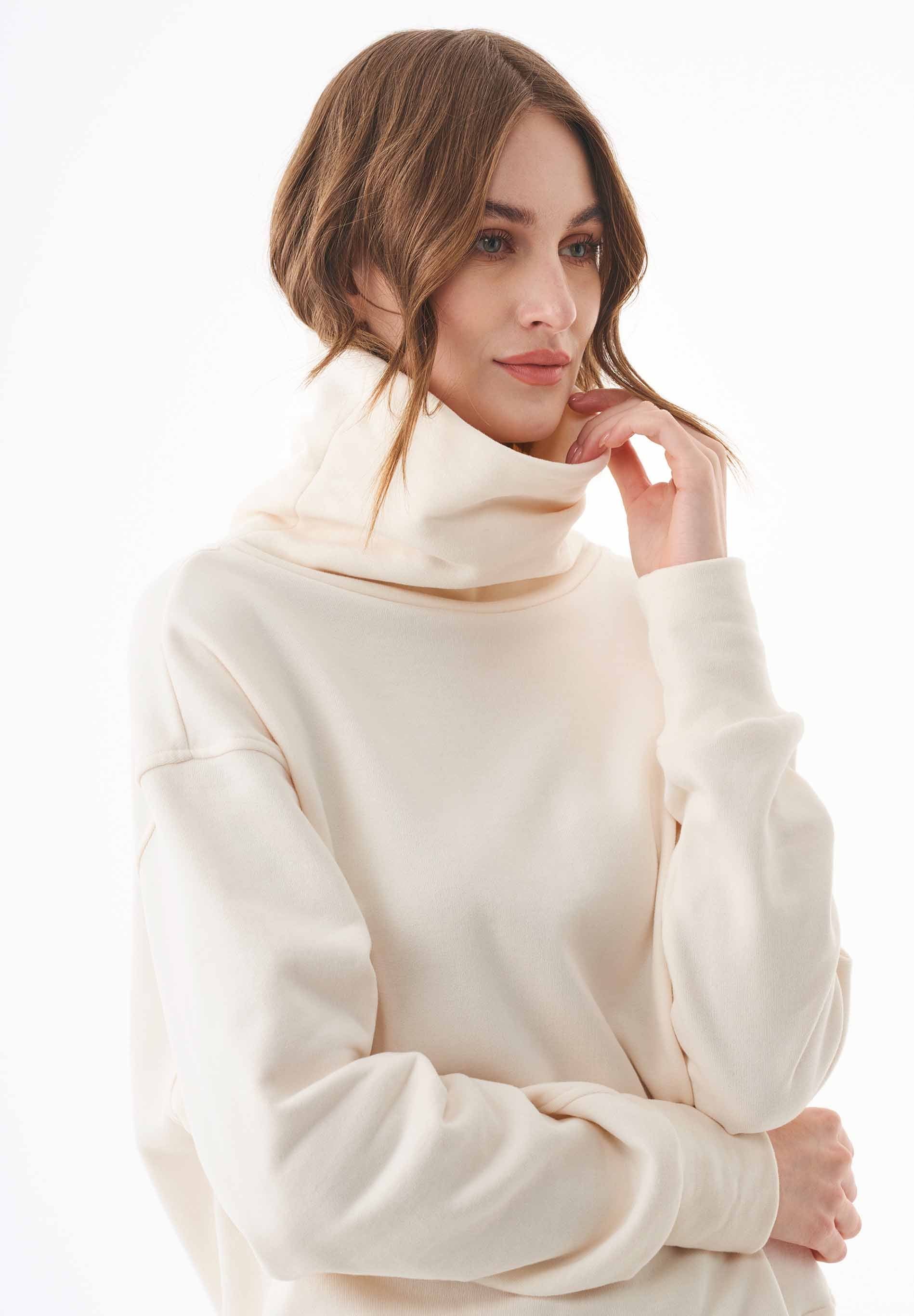 Sweatshirt aus Bio-Baumwolle mit Rollkragen