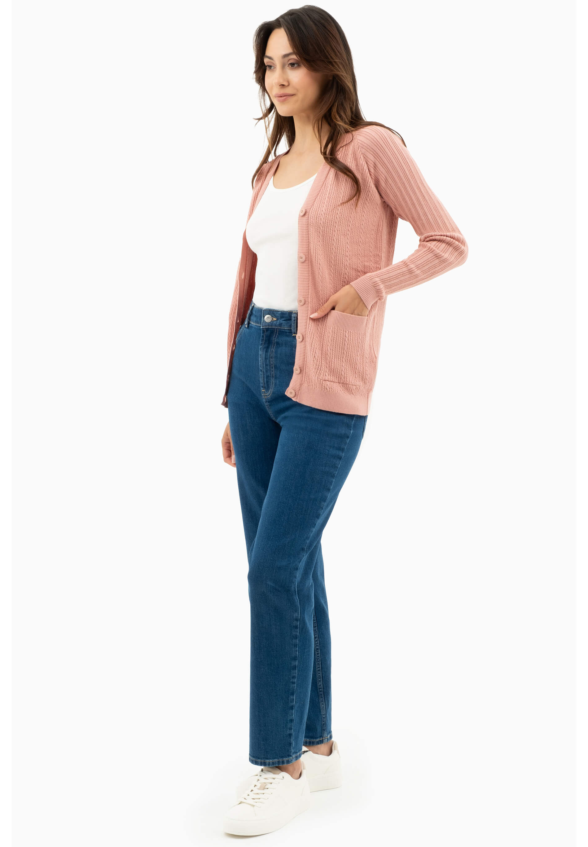 Cardigan aus Bio-Baumwolle mit Knöpfen