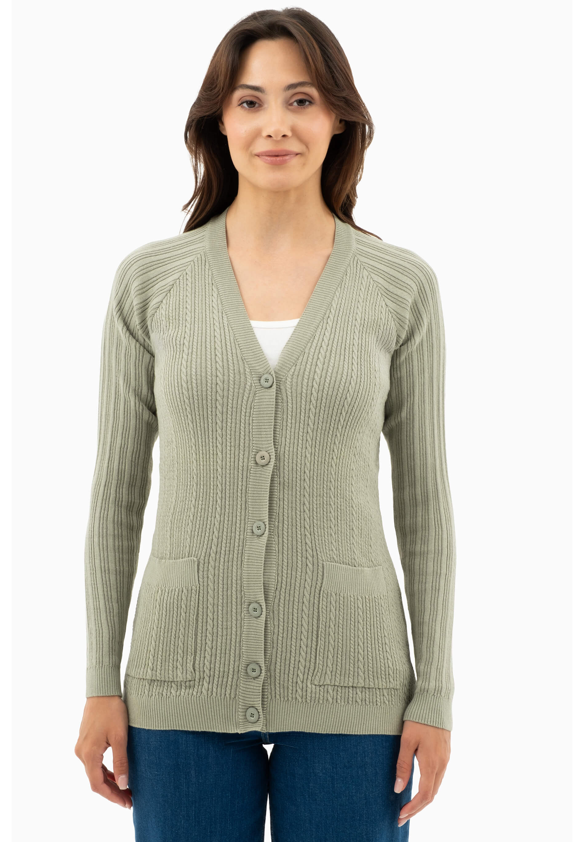 Cardigan aus Bio-Baumwolle mit Knöpfen