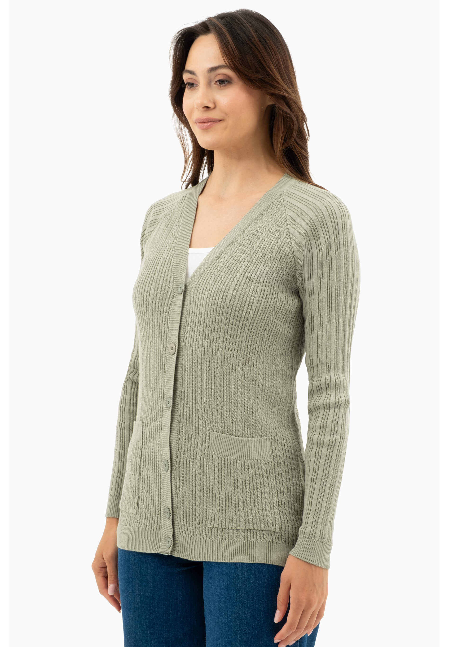 Cardigan aus Bio-Baumwolle mit Knöpfen