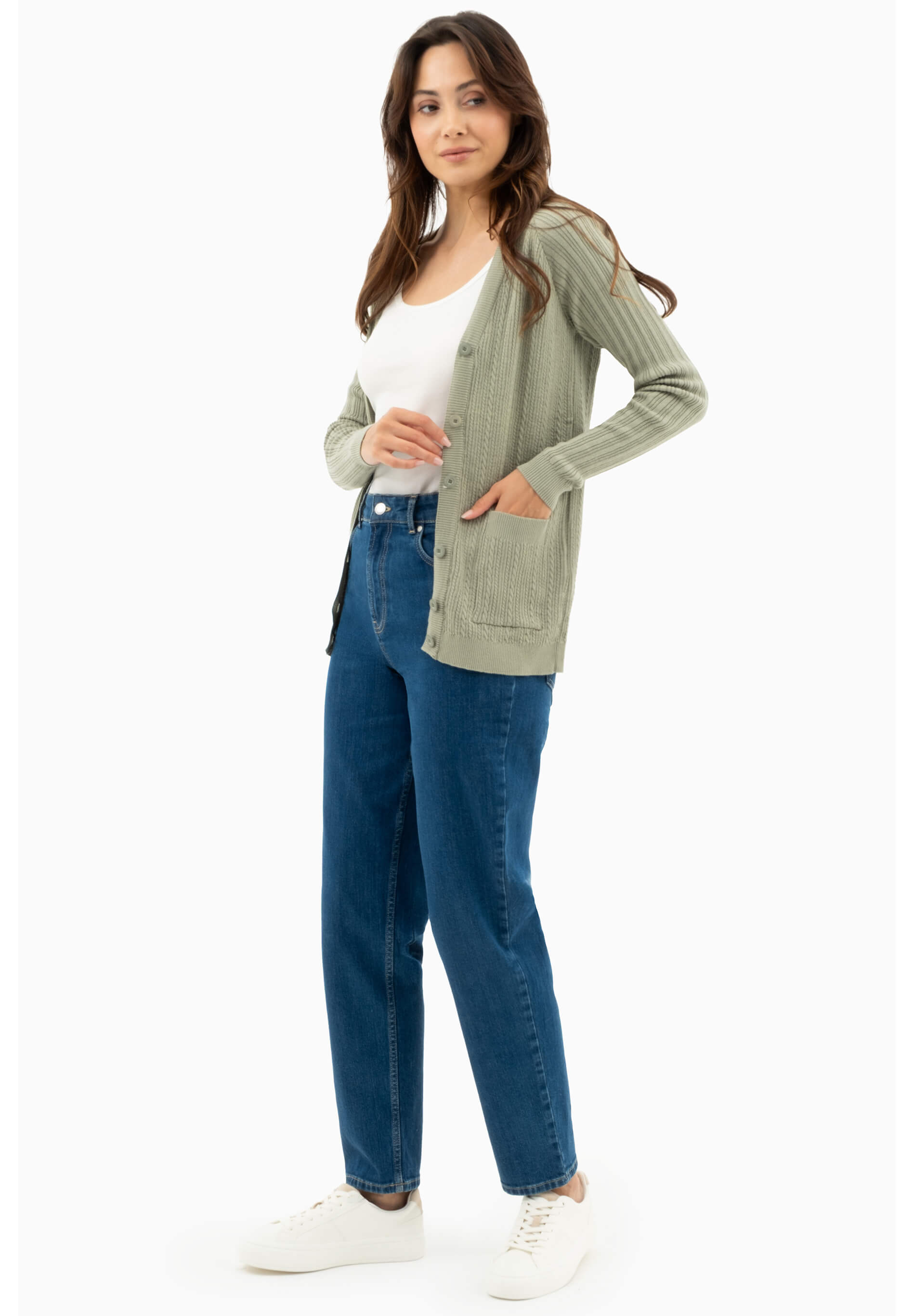 Cardigan aus Bio-Baumwolle mit Knöpfen