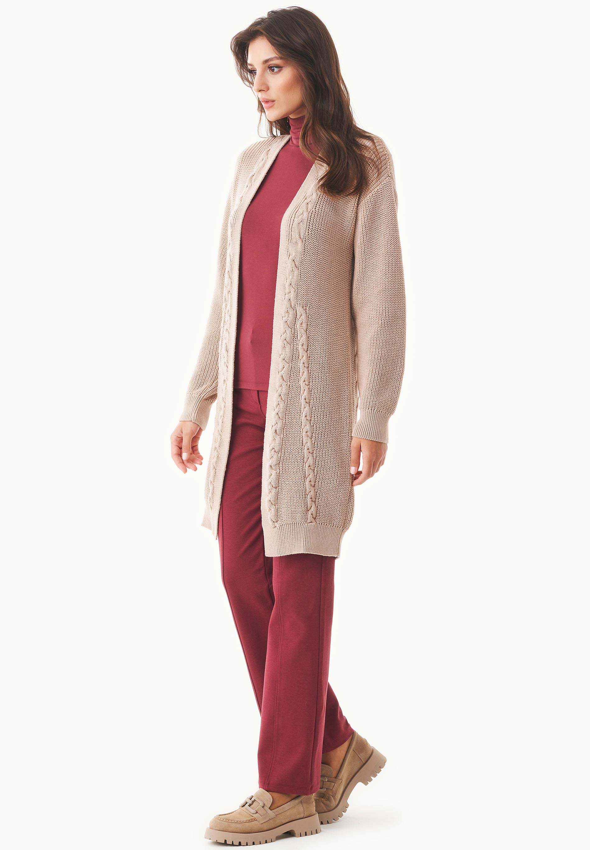Langer Cardigan aus Bio-Baumwolle
