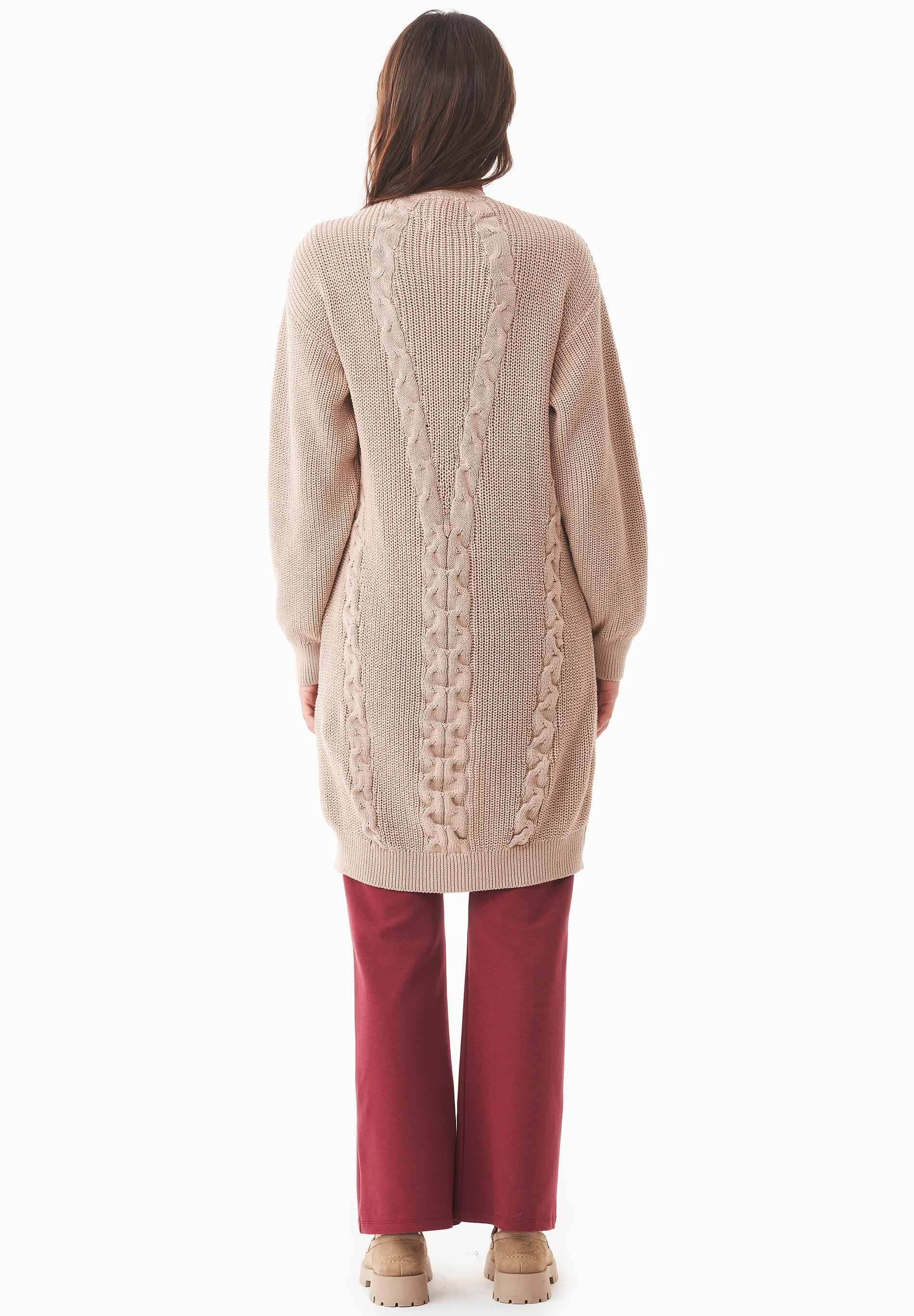 Langer Cardigan aus Bio-Baumwolle