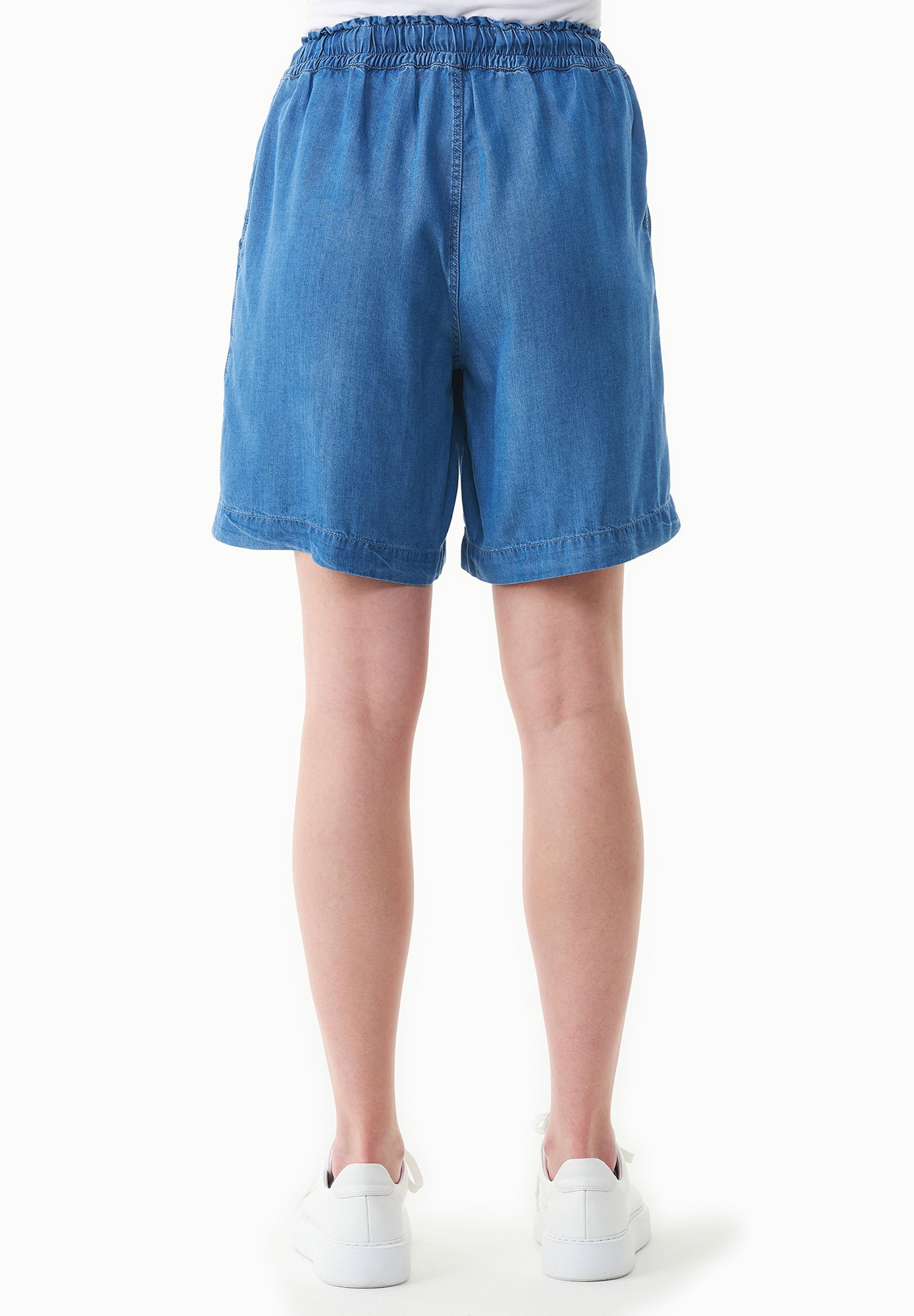 Shorts aus TENCEL™ Lyocell in Denim-Optik