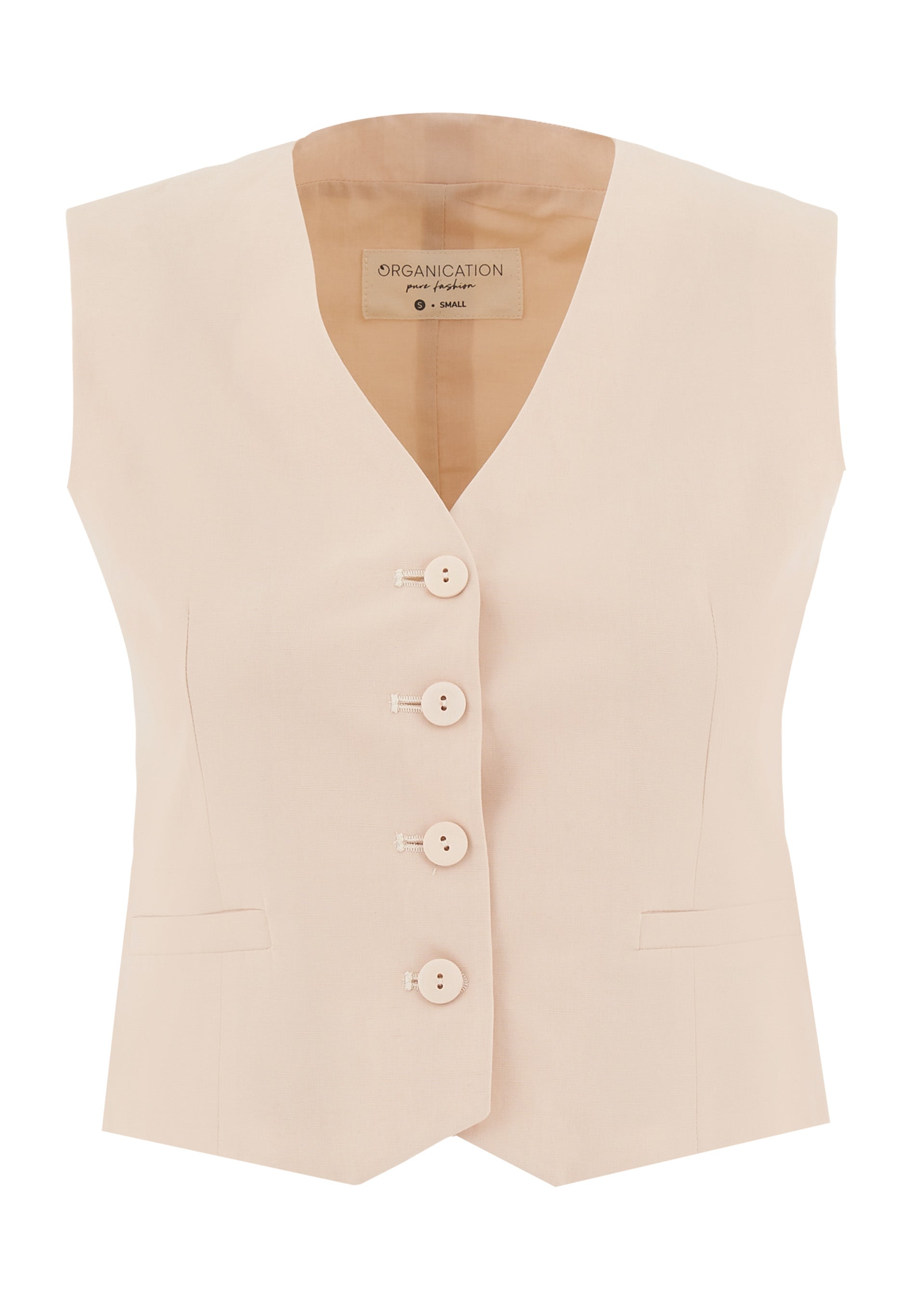 Weste aus TENCEL™ Lyocell und Leinen