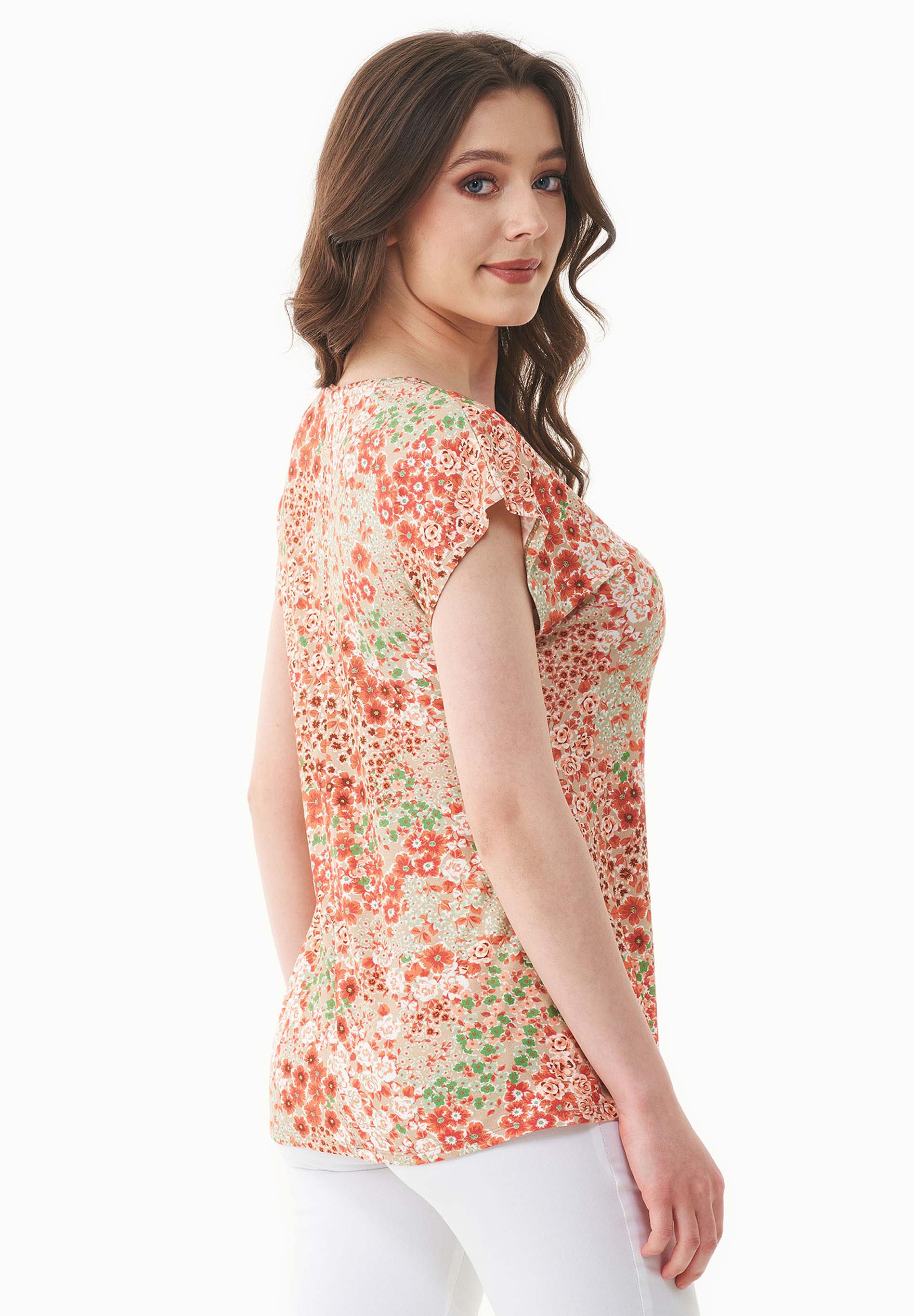 T-Shirt aus LENZING™ ECOVERO™ mit Blumenmuster