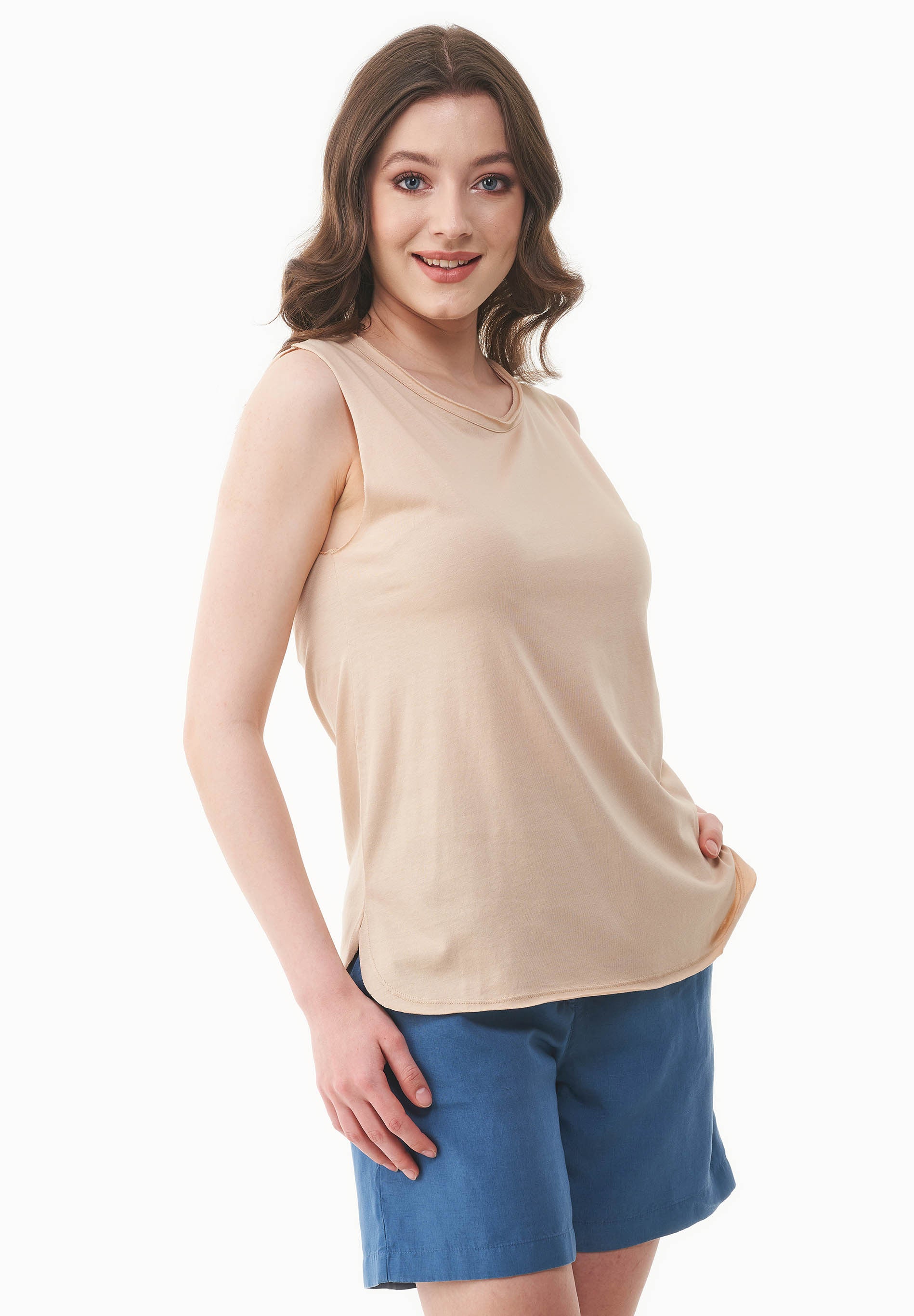 Top aus TENCEL™ Modal und Bio-Baumwolle