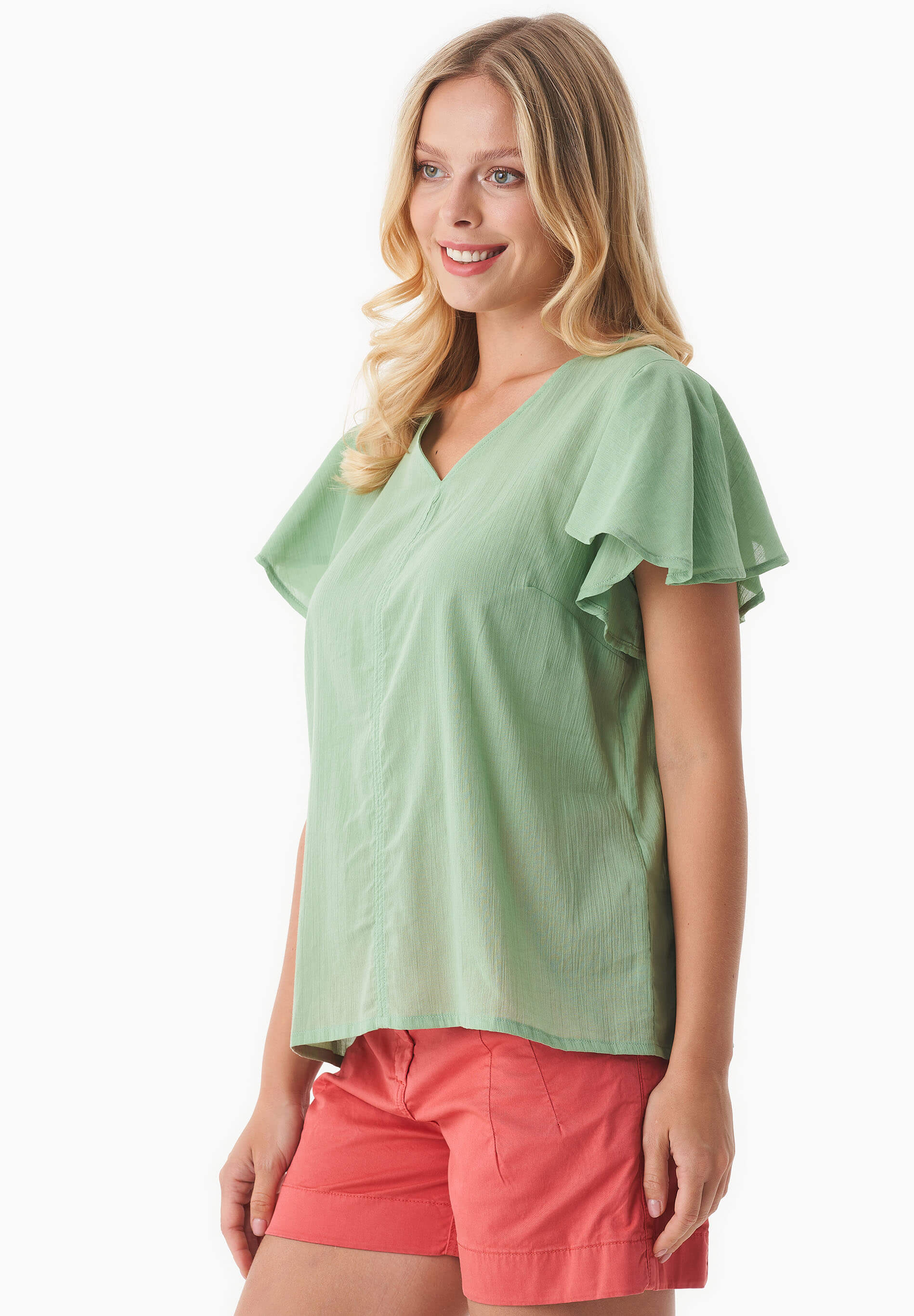 Bluse aus Bio-Baumwoll-Voile