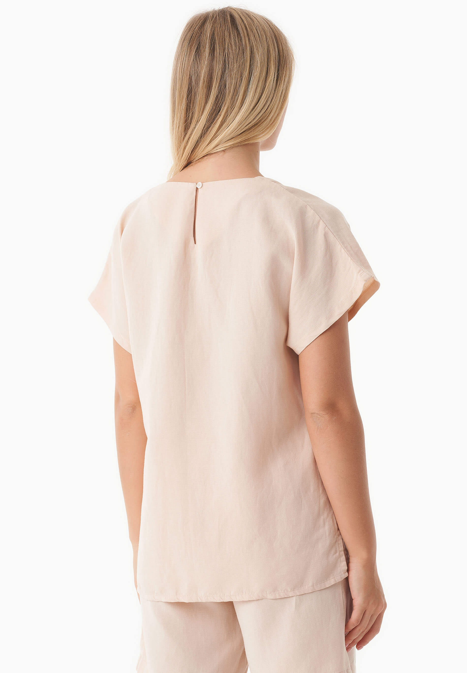 Bluse aus TENCEL™ Lyocell und Leinen