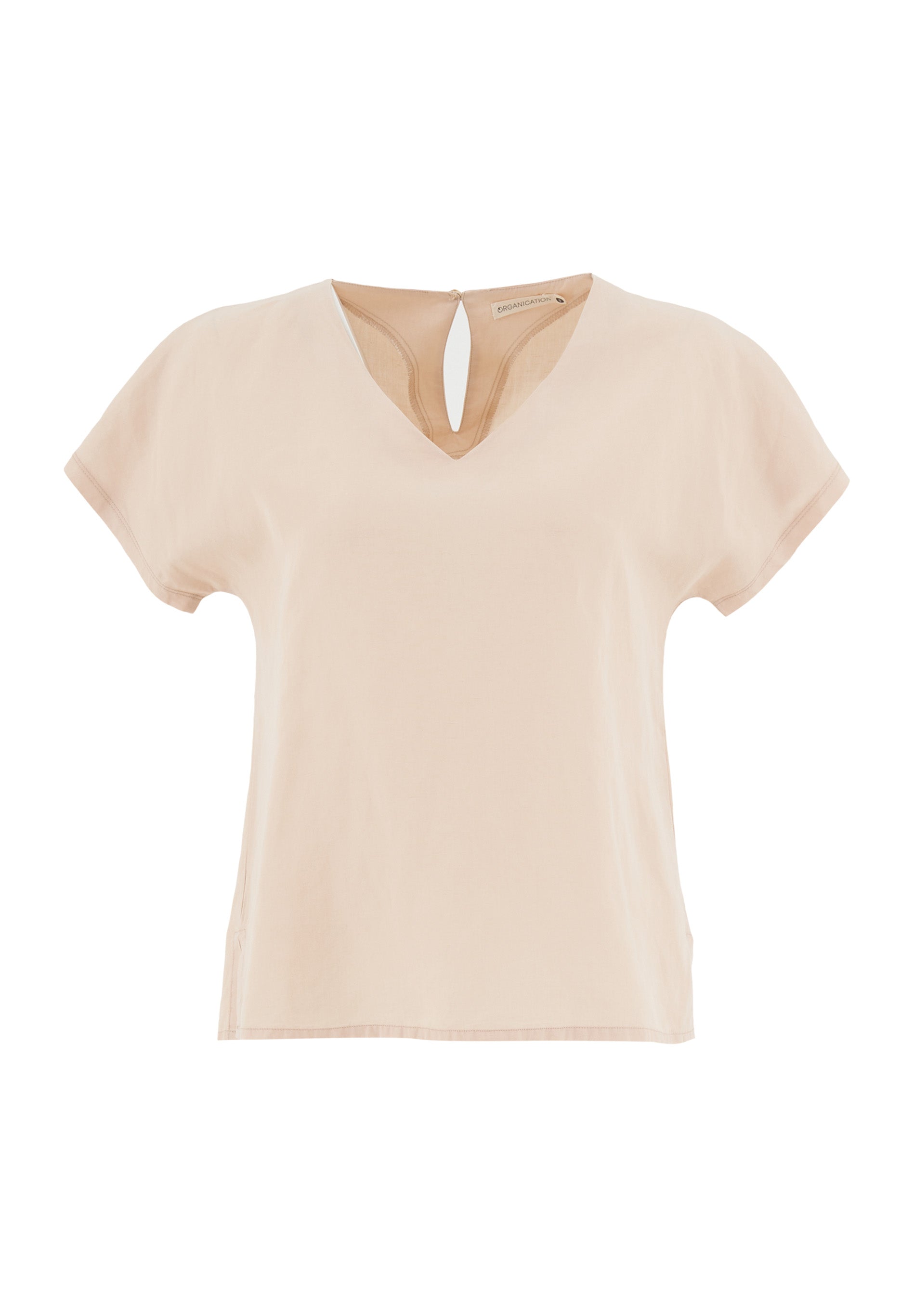 Bluse aus TENCEL™ Lyocell und Leinen