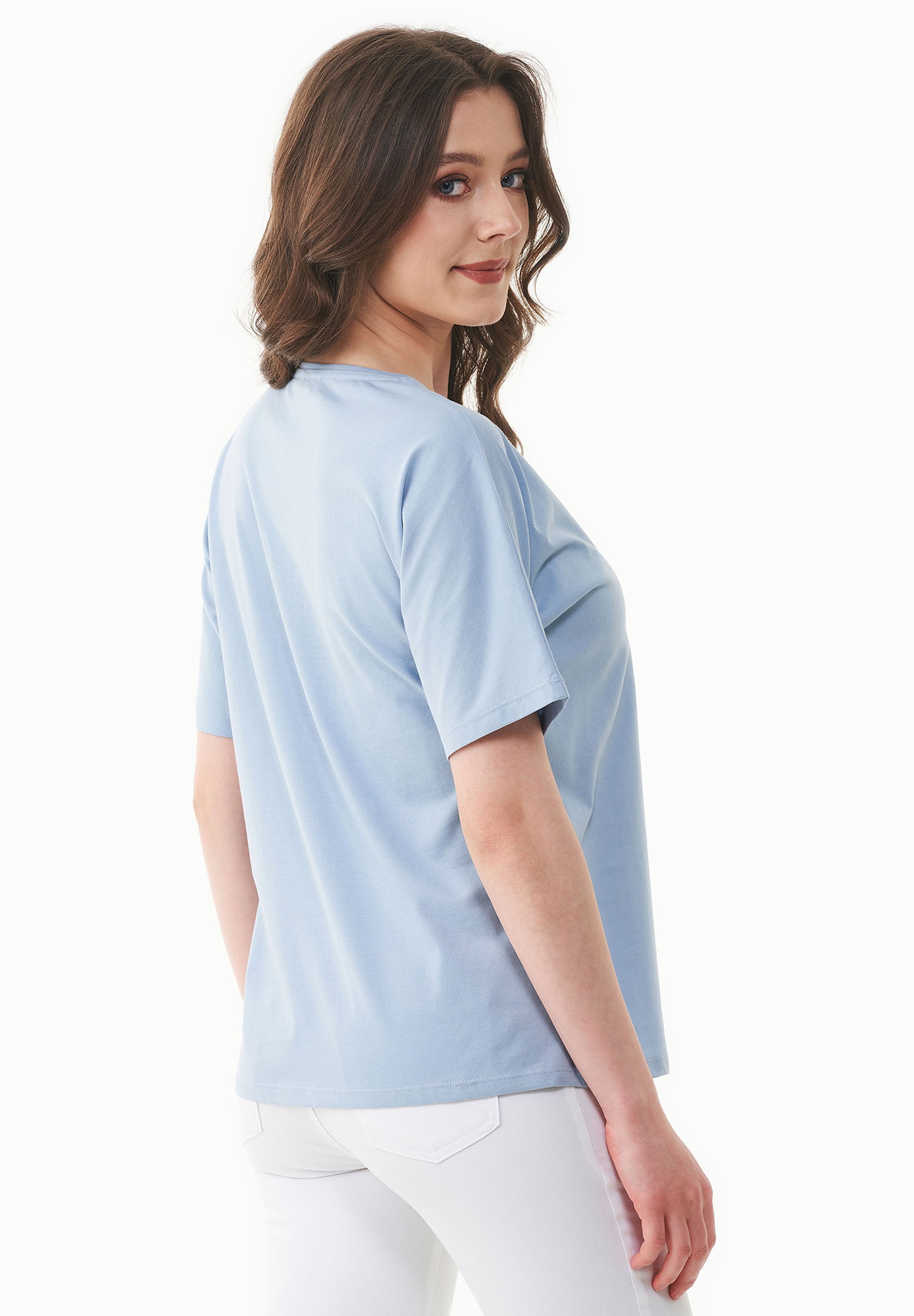 T-Shirt aus Bio-Baumwolle mit Stickerei