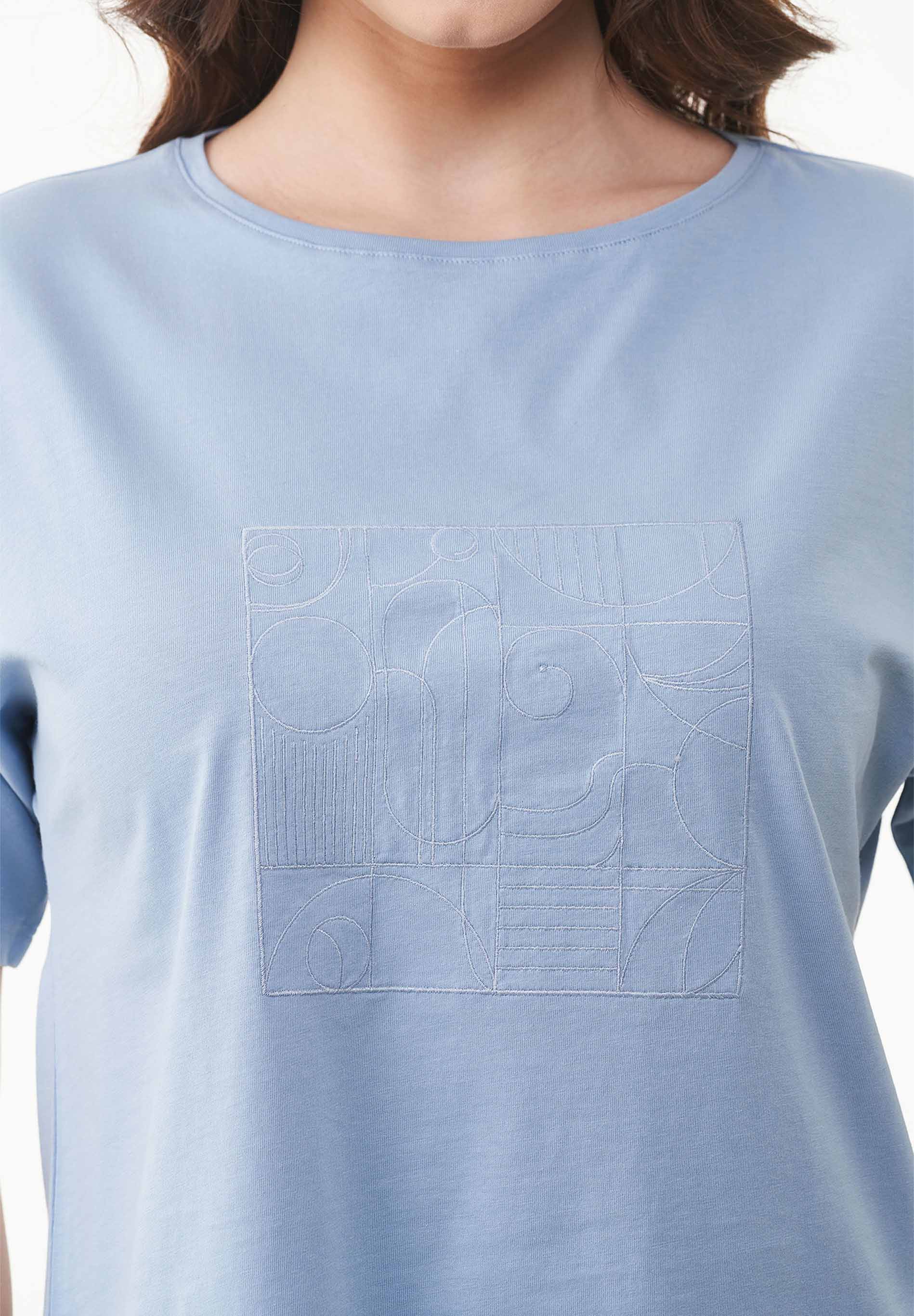 T-Shirt aus Bio-Baumwolle mit Stickerei