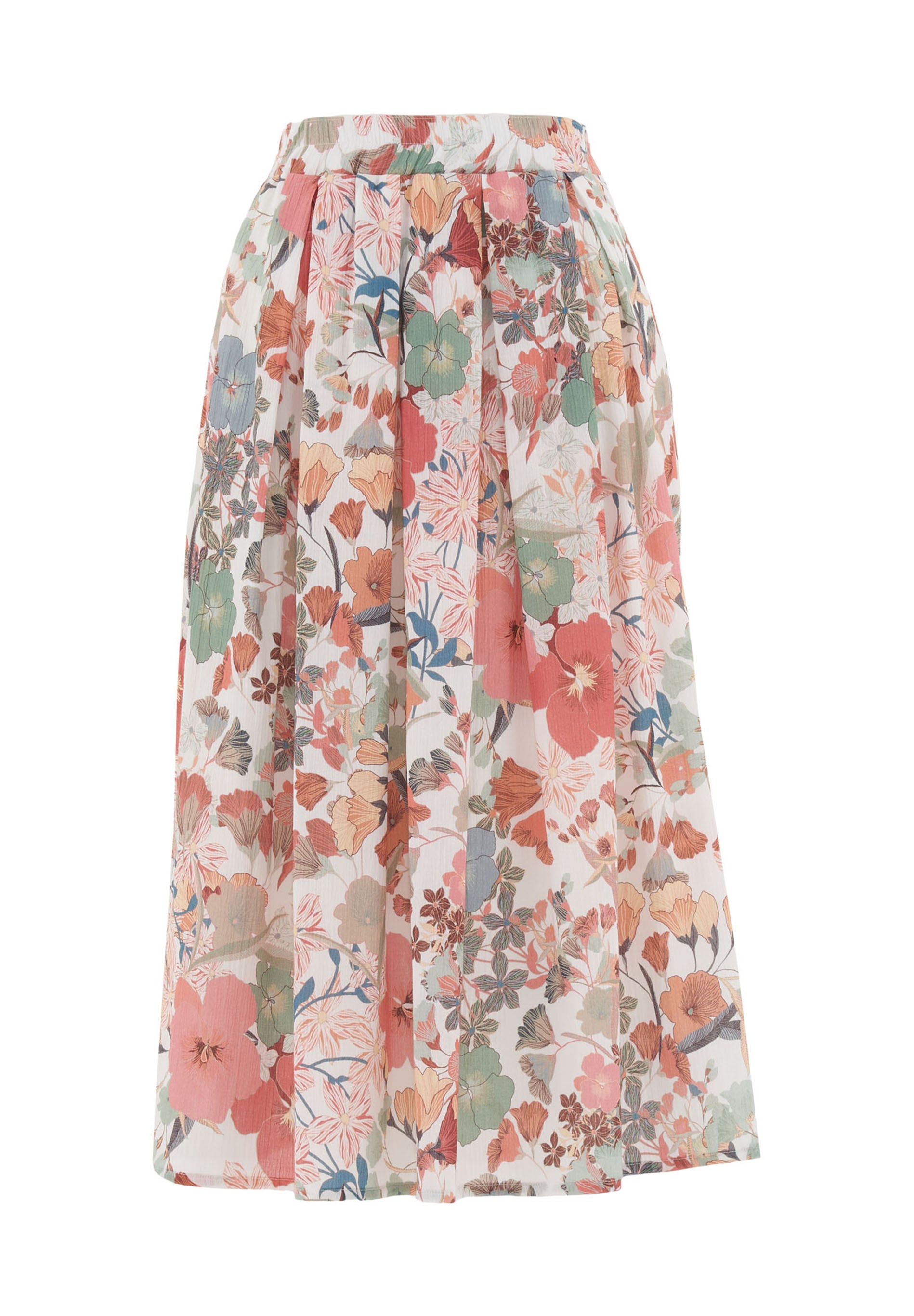 Maxirock aus Bio-Baumwoll-Voile mit Blumenmuster