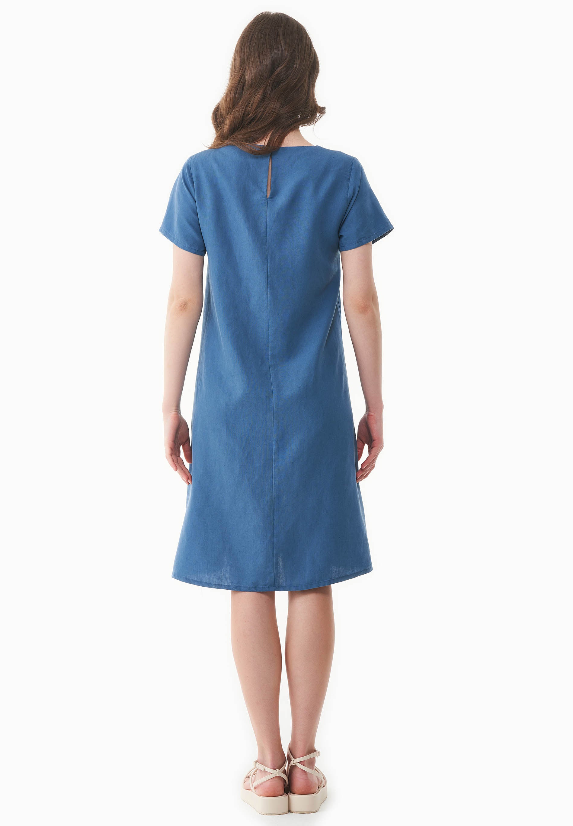 Kleid aus TENCEL™ Lyocell und Leinen
