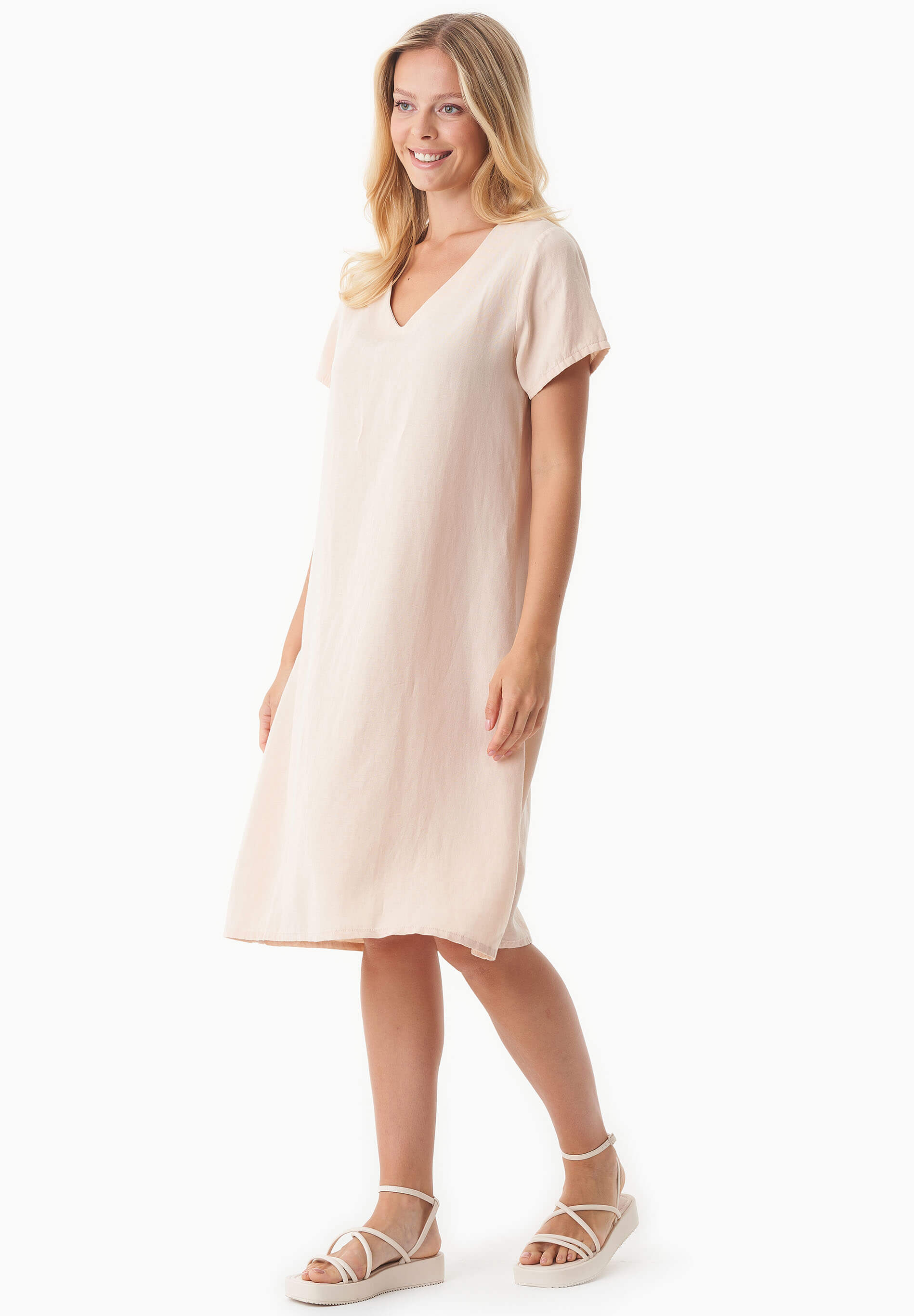 Kleid aus TENCEL™ Lyocell und Leinen