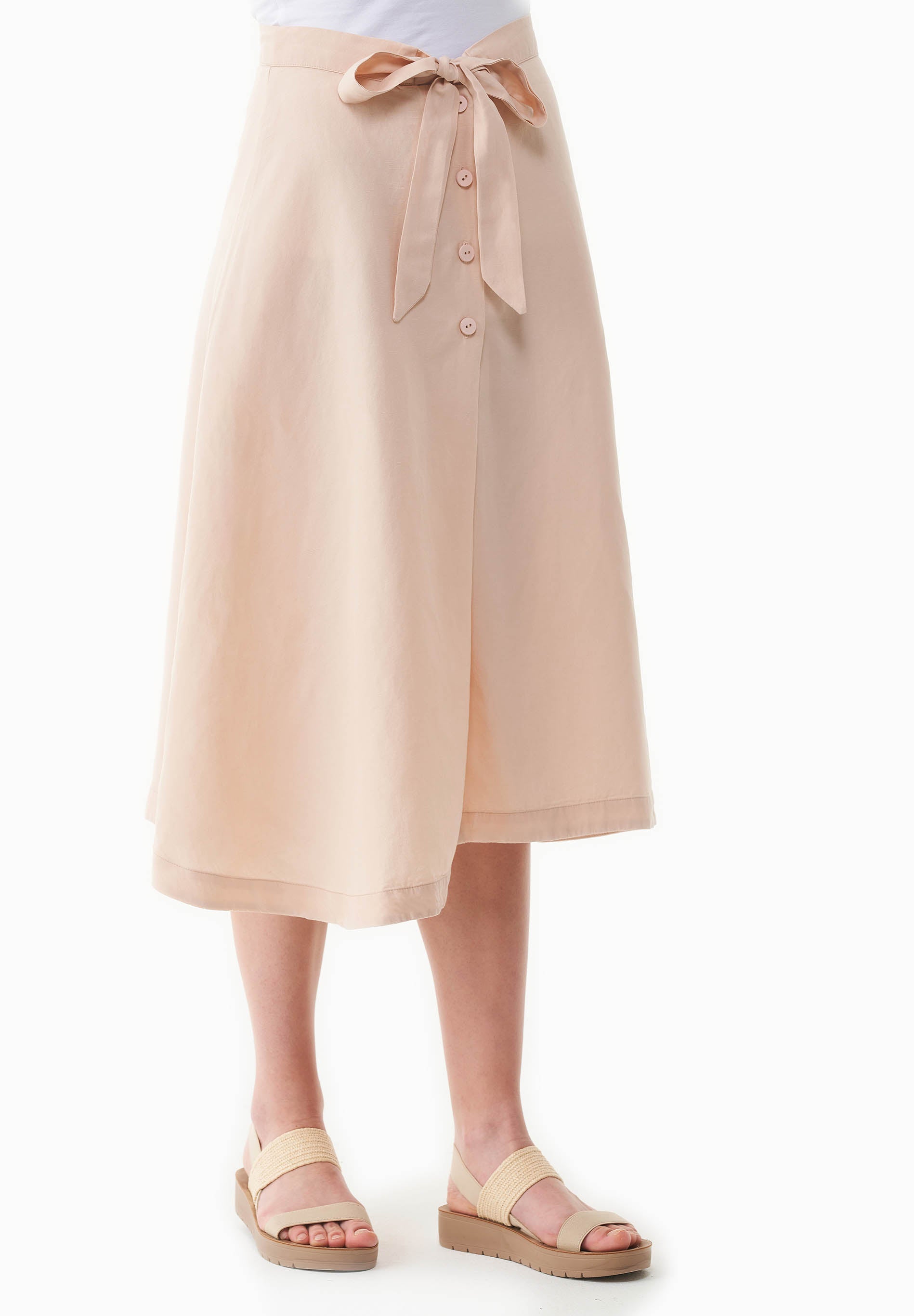 Rock aus TENCEL™ Lyocell und Leinen