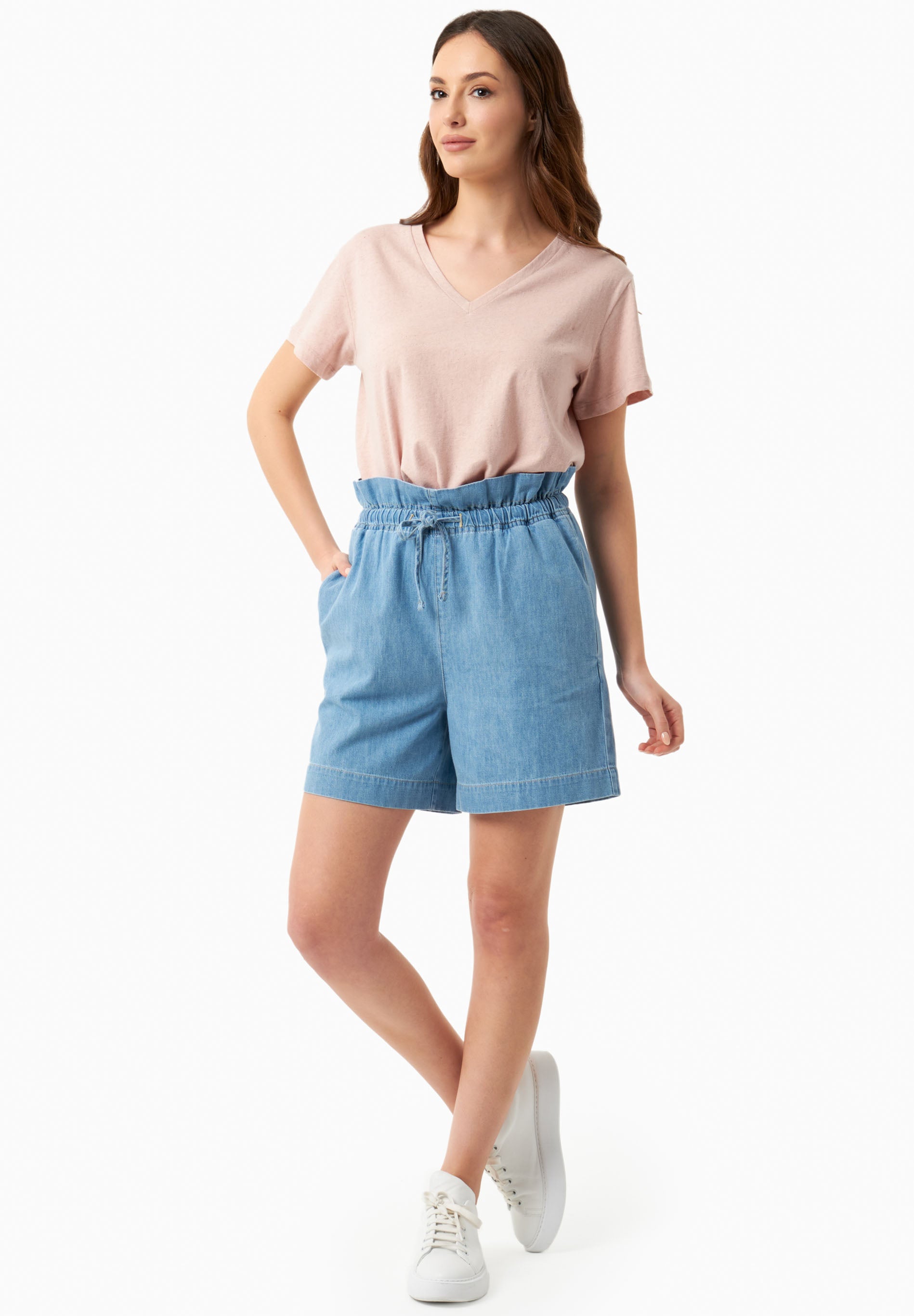Shorts aus Bio-Baumwolle in Denim