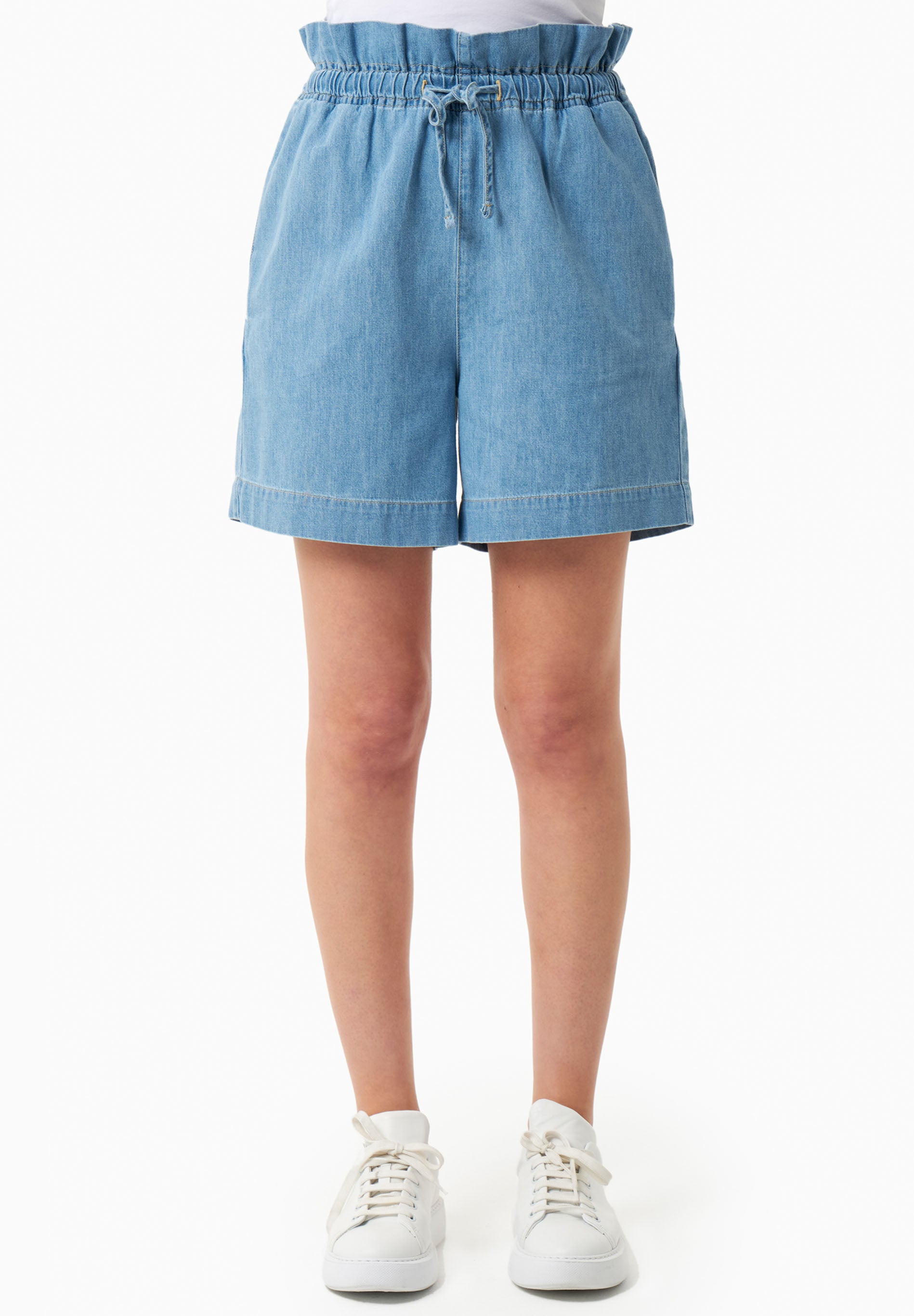 Shorts aus Bio-Baumwolle in Denim