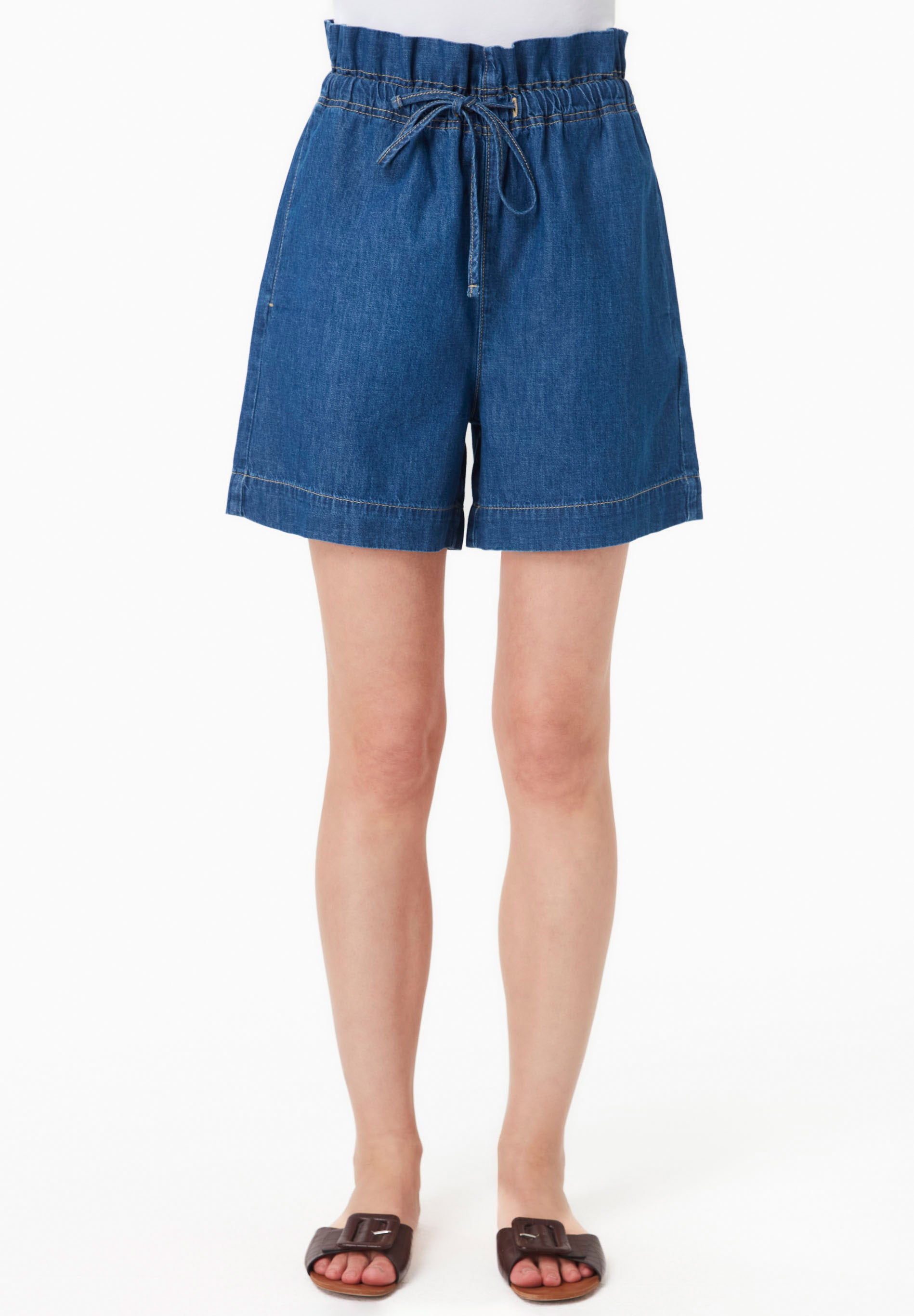 Shorts aus Bio-Baumwolle in Denim