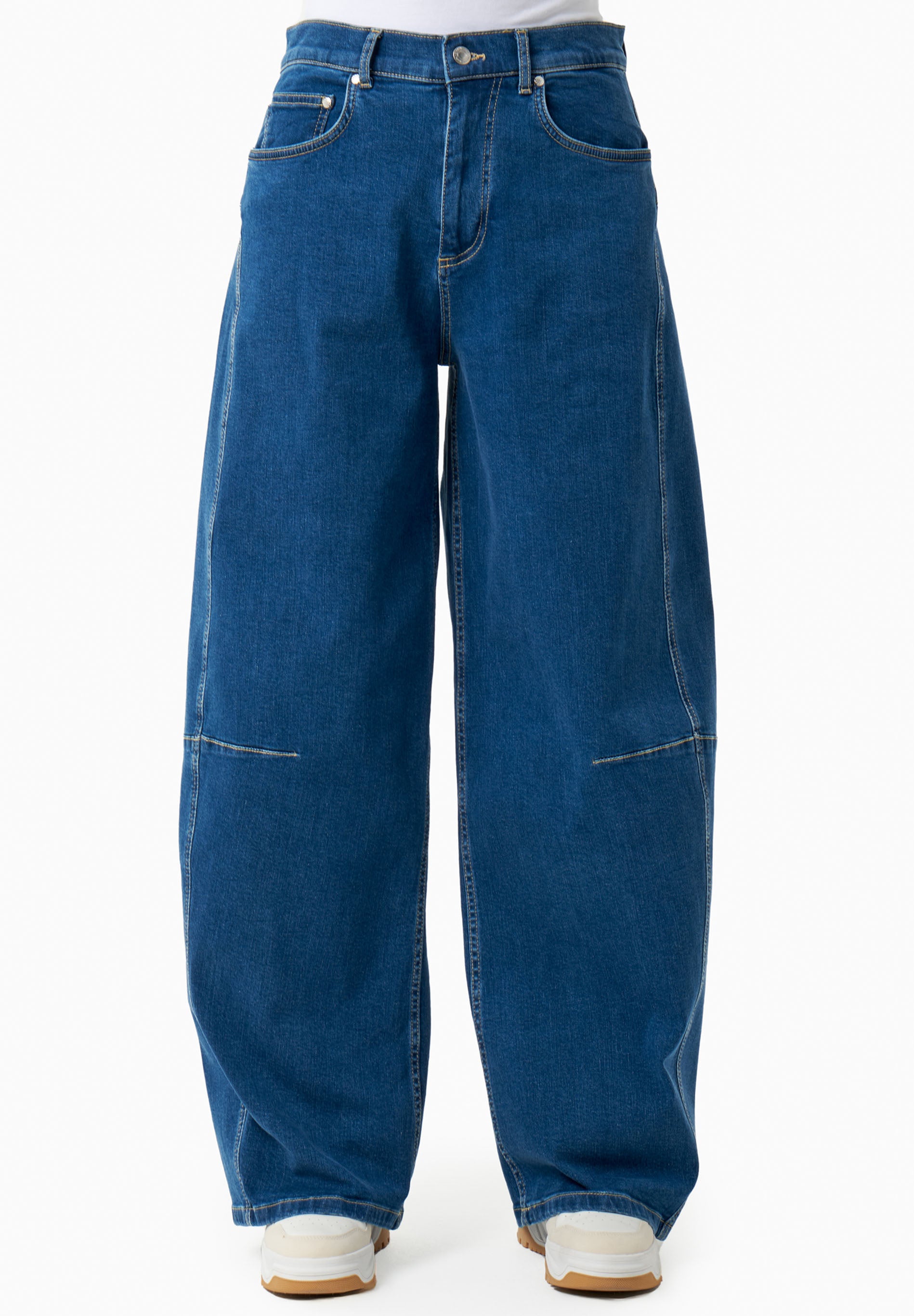 Jeans mit Weitem Bein aus Bio-Baumwolle