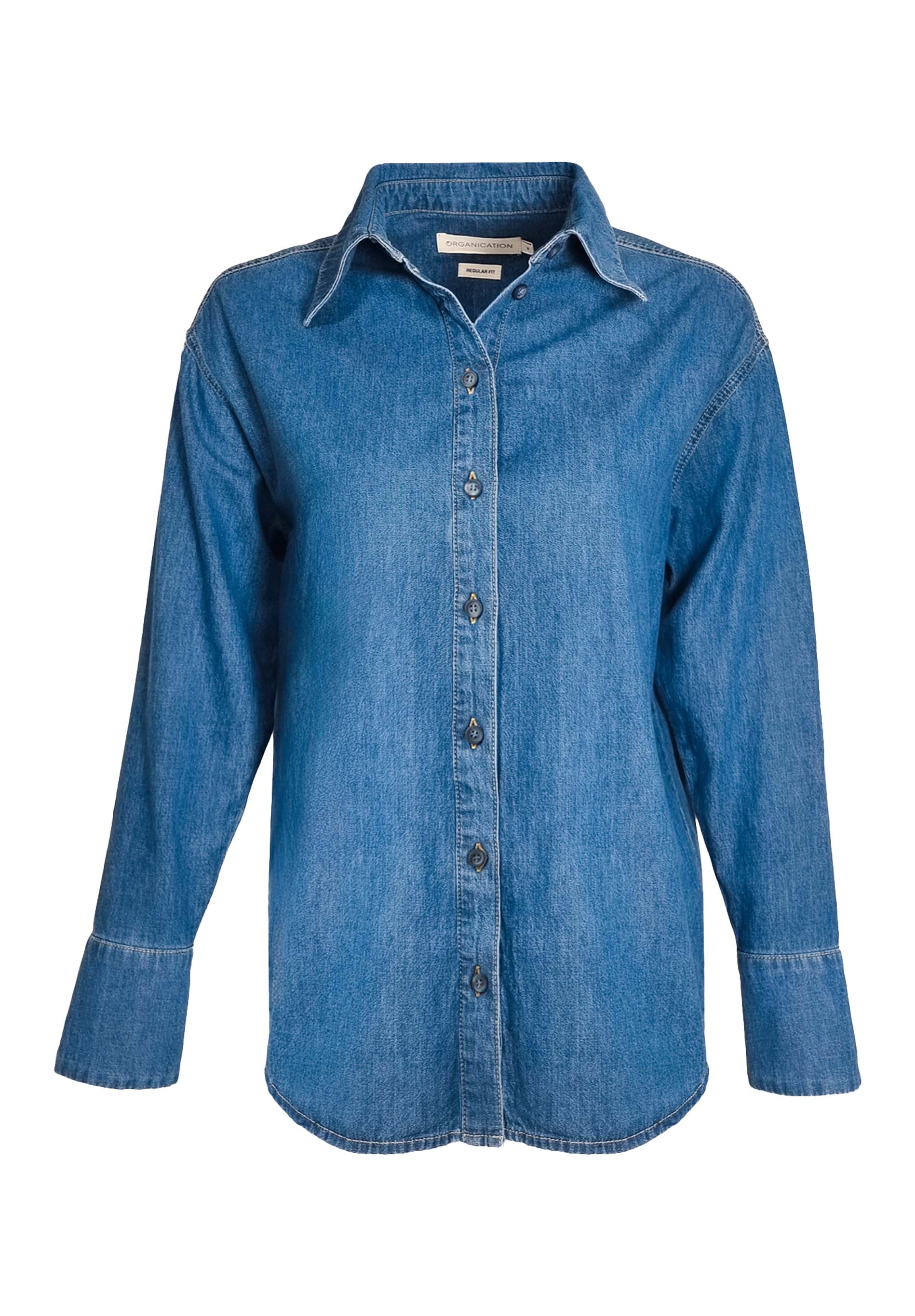 Denim-Bluse aus Bio-Baumwolle