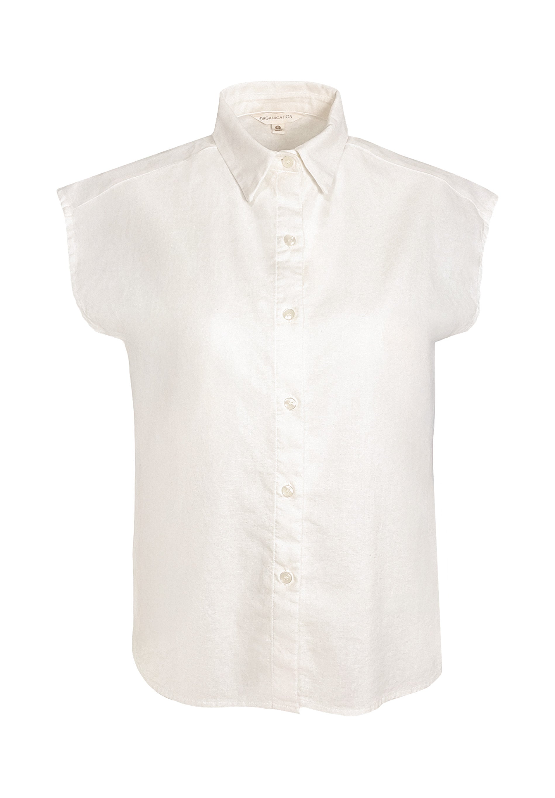 Bluse aus Bio-Baumwolle und Leinen