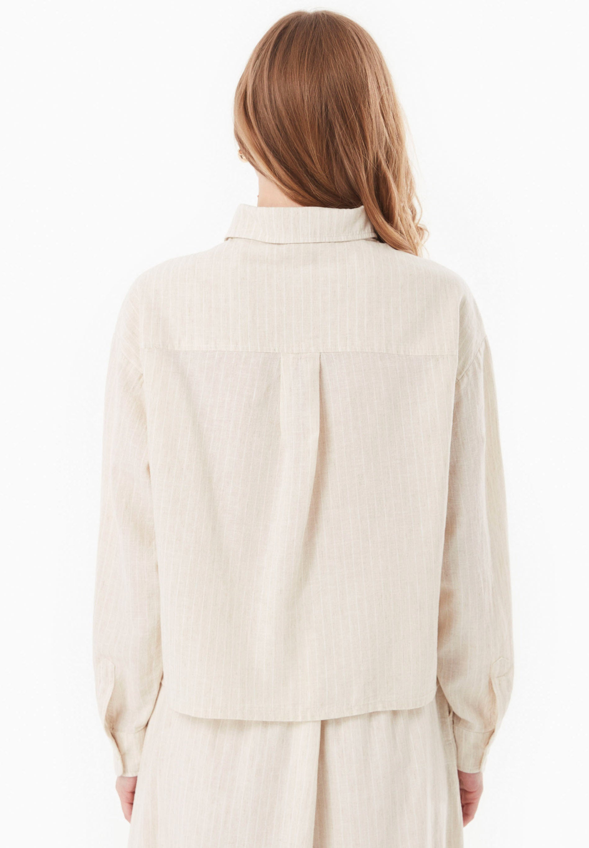 Bluse aus Bio-Baumwolle und Leinen
