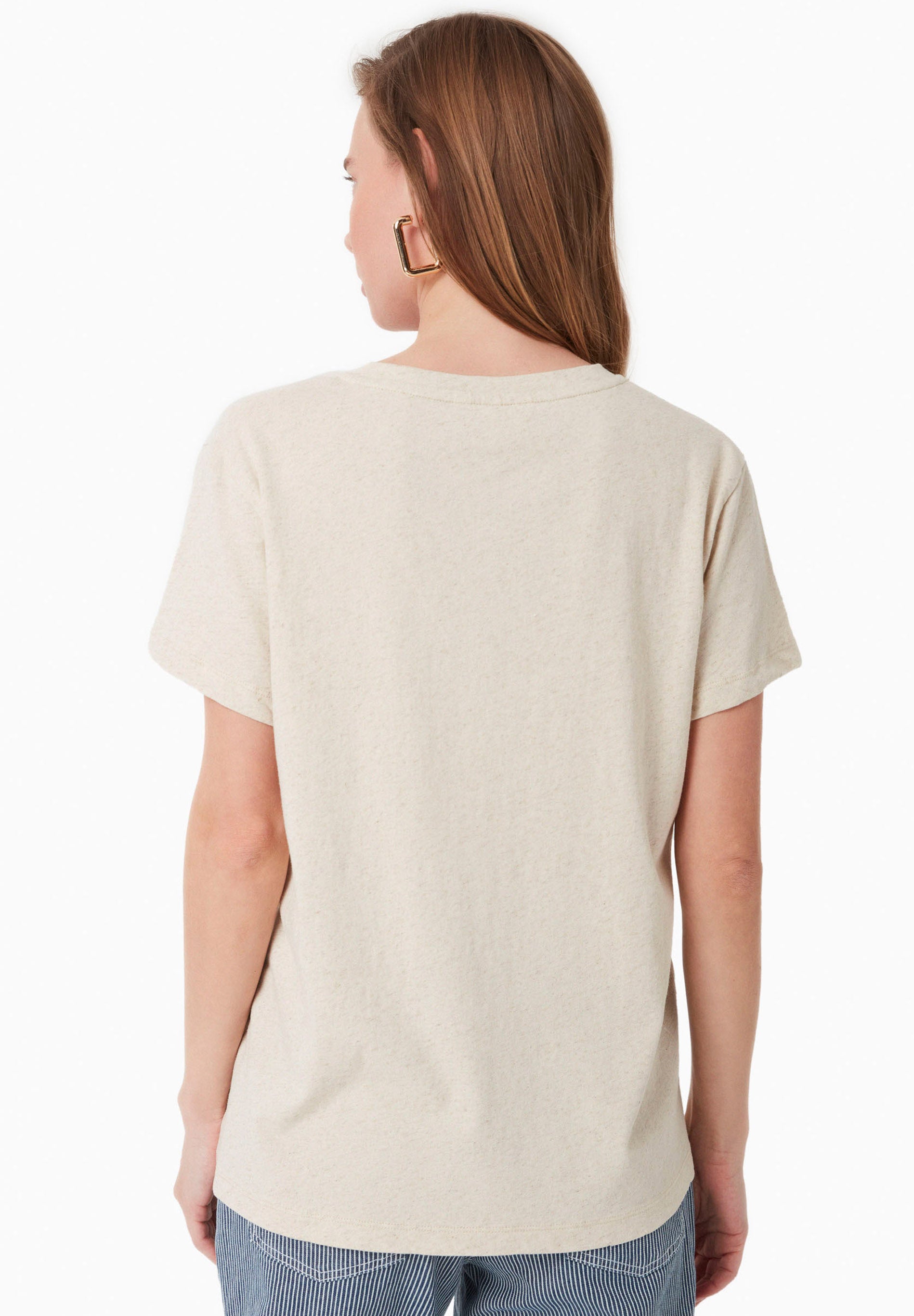 T-Shirt aus Bio-Baumwolle und Leinen