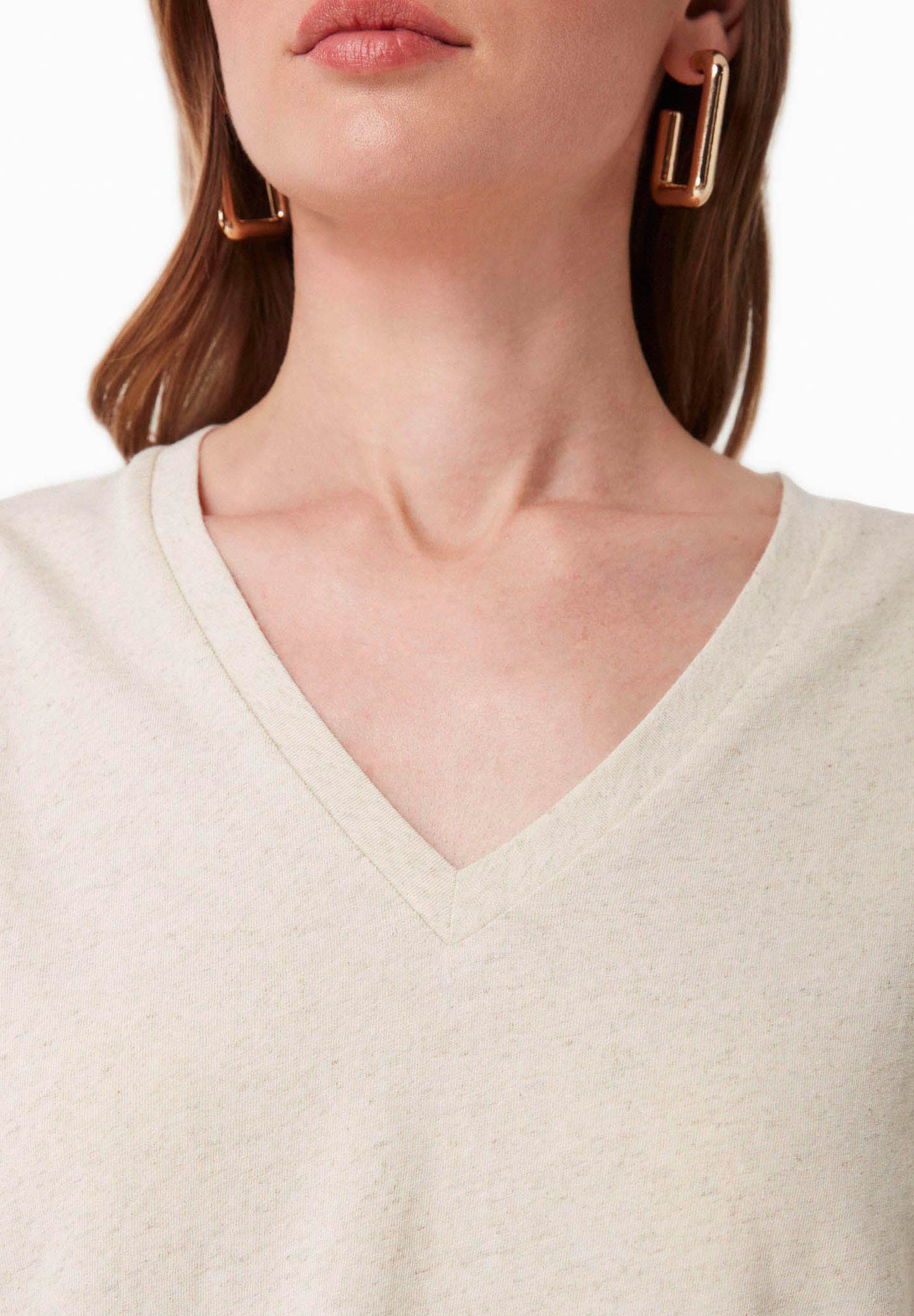 T-Shirt aus Bio-Baumwolle und Leinen