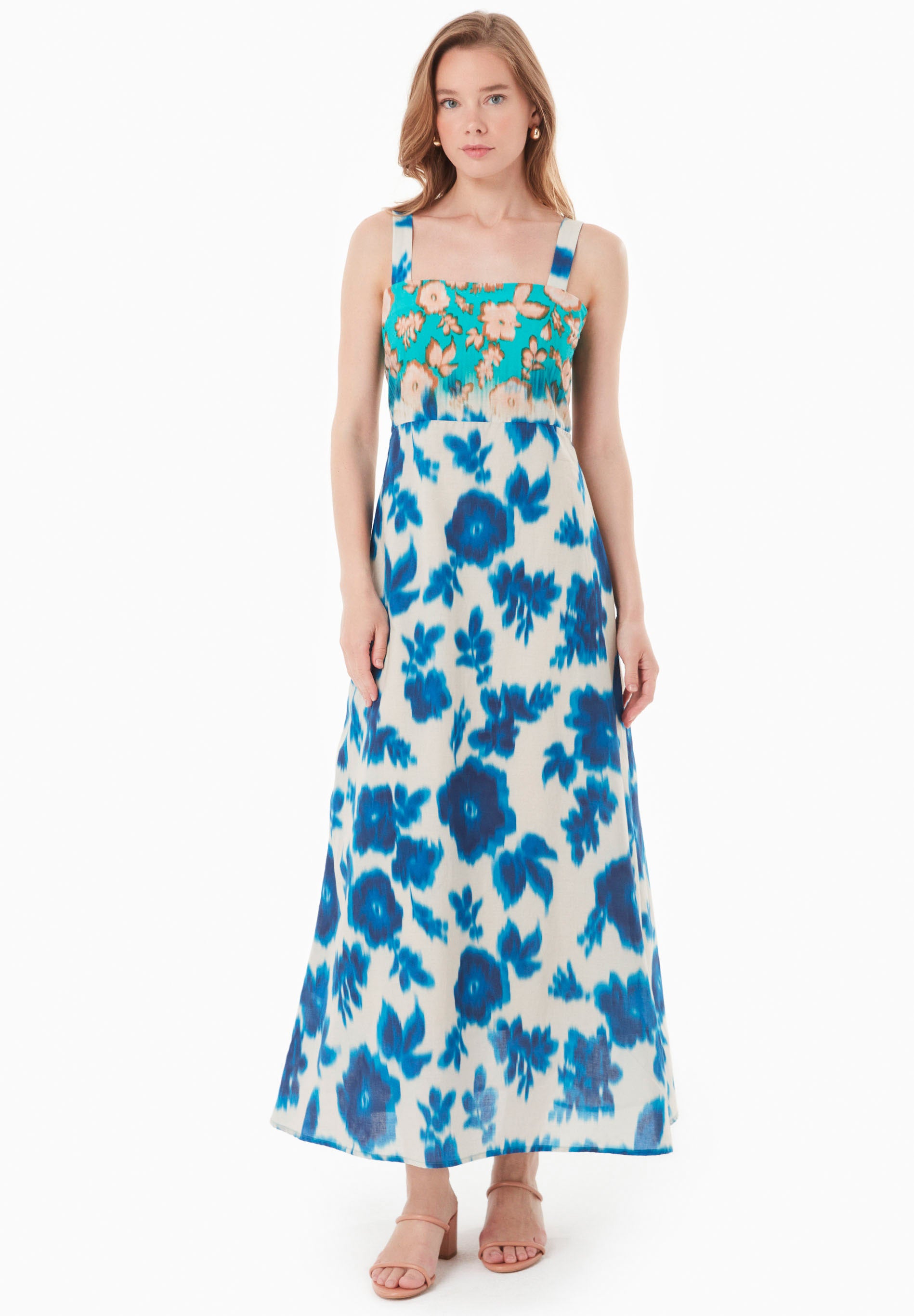 Kleid aus Bio-Baumwoll-Voile mit Blumenmuster