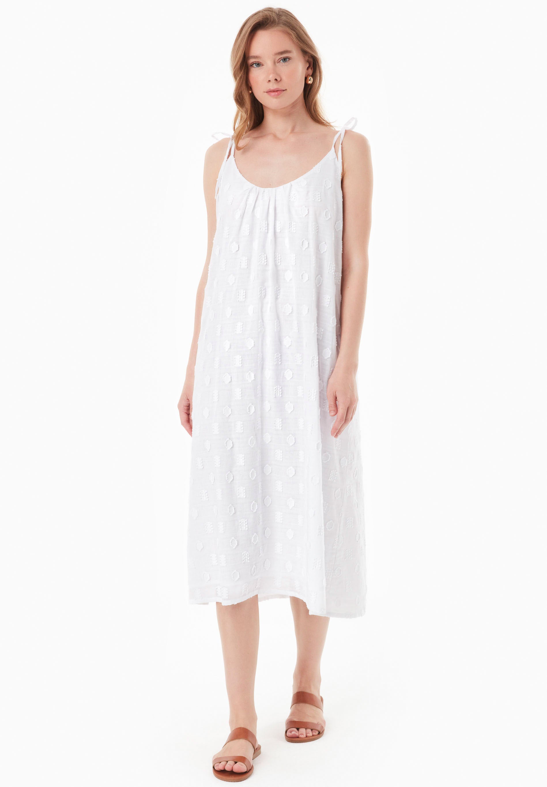 Kleid aus Bio-Baumwolle im Jacquardgewebe