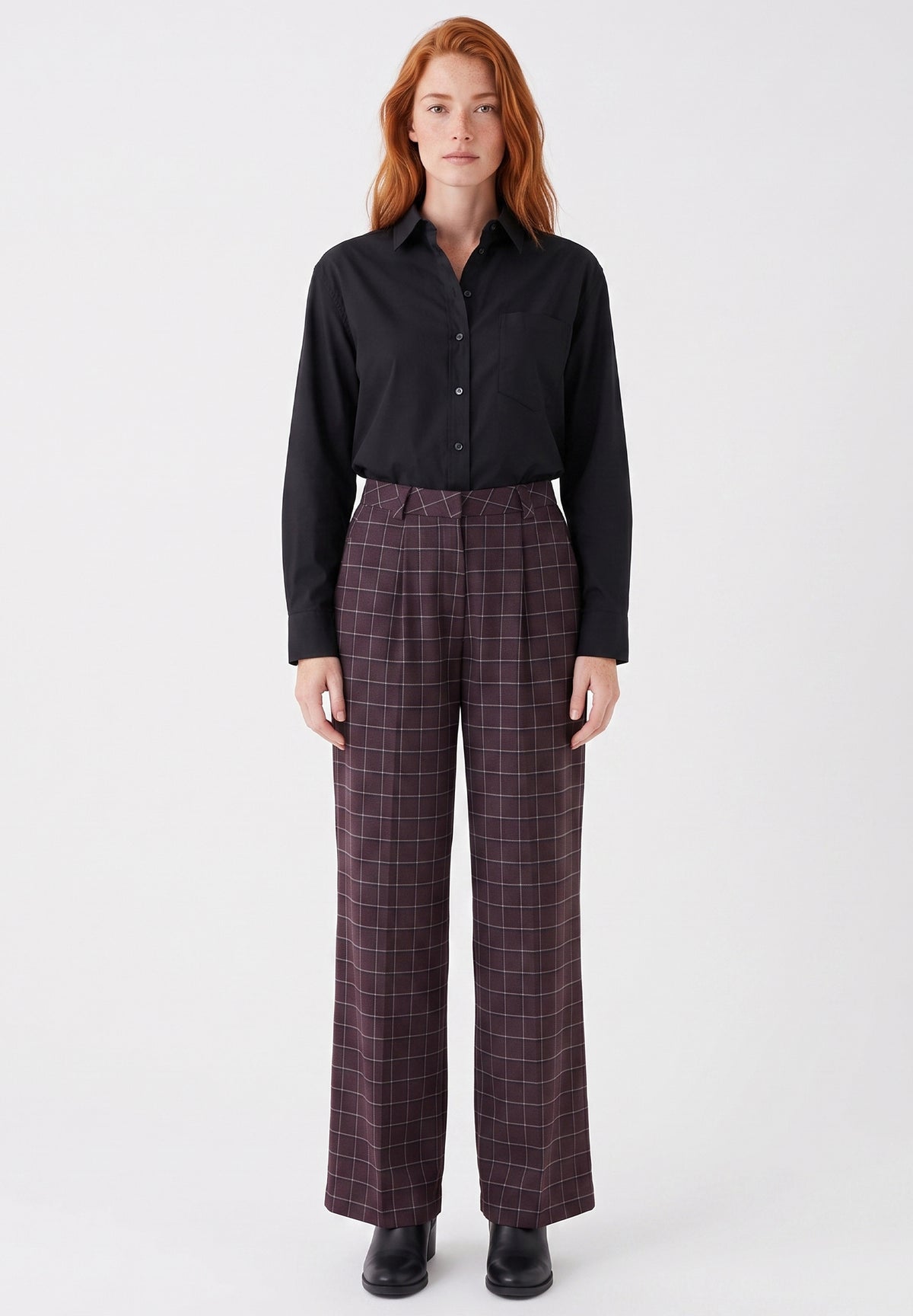 Wide-Leg-Hose aus recyceltem Polyester und ECOVERO™ Viskose