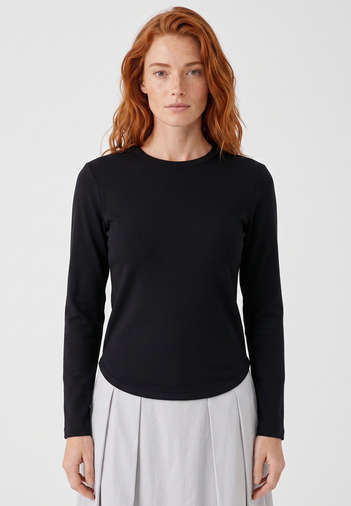 Slim-Fit-Longsleeve aus Bio-Baumwolle