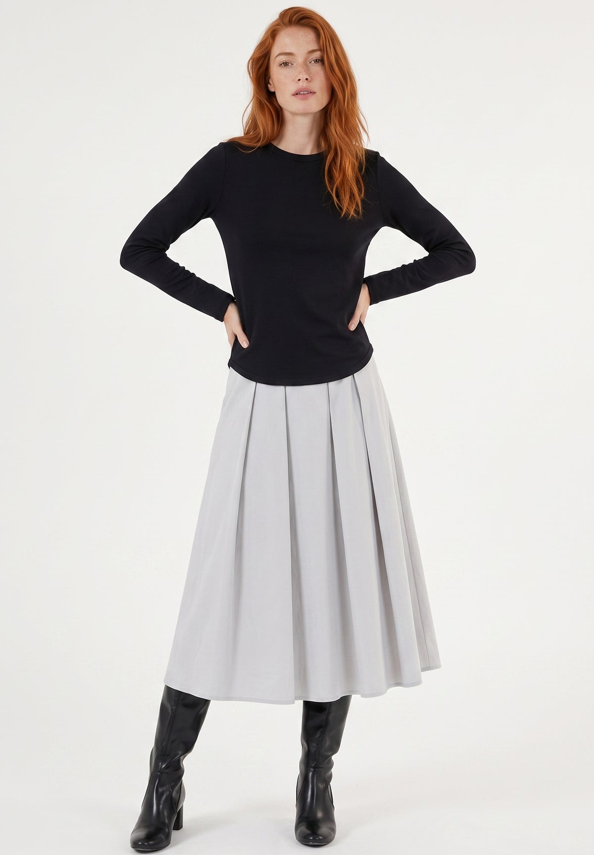 Slim-Fit-Longsleeve aus Bio-Baumwolle