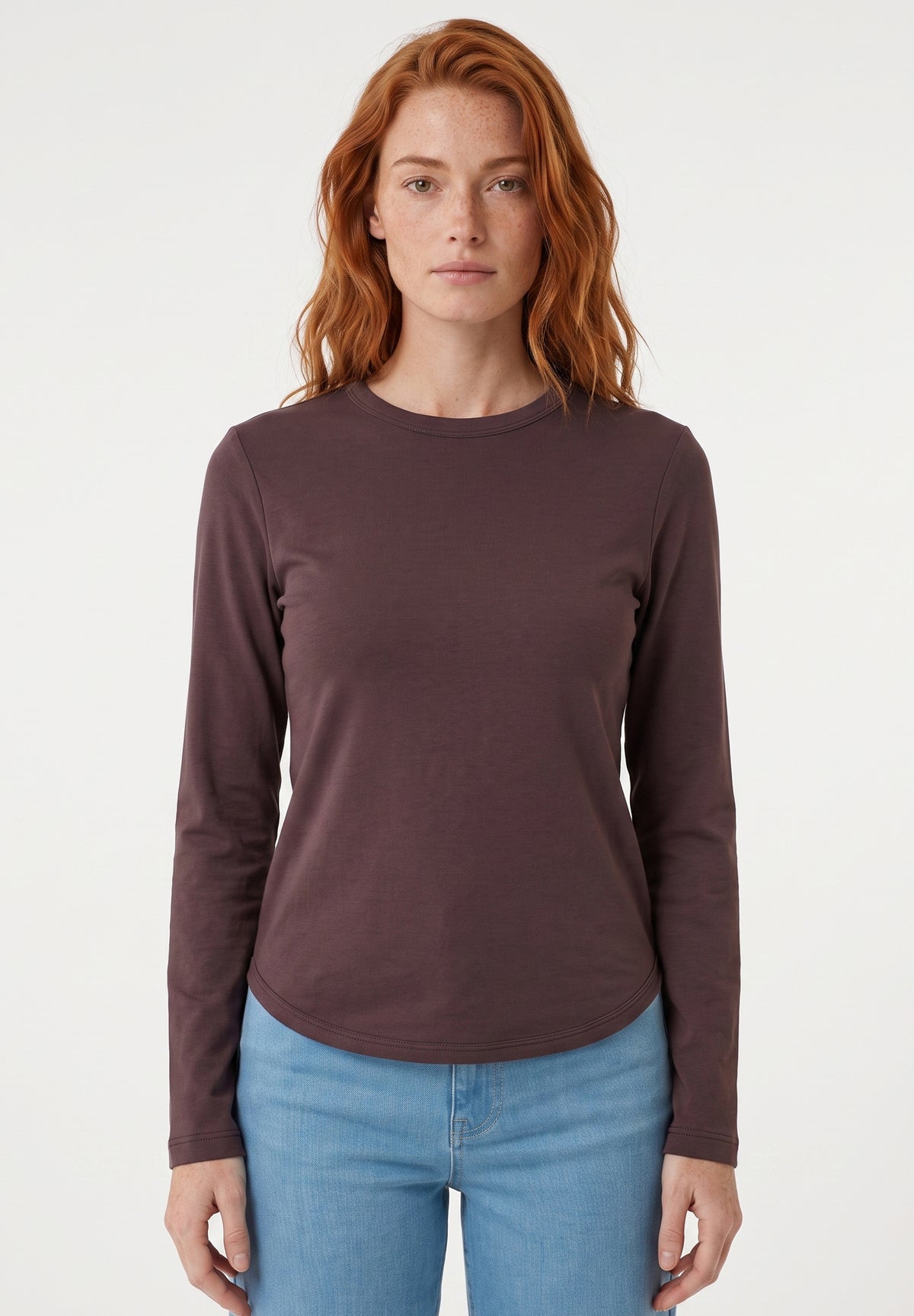 Slim-Fit-Longsleeve aus Bio-Baumwolle