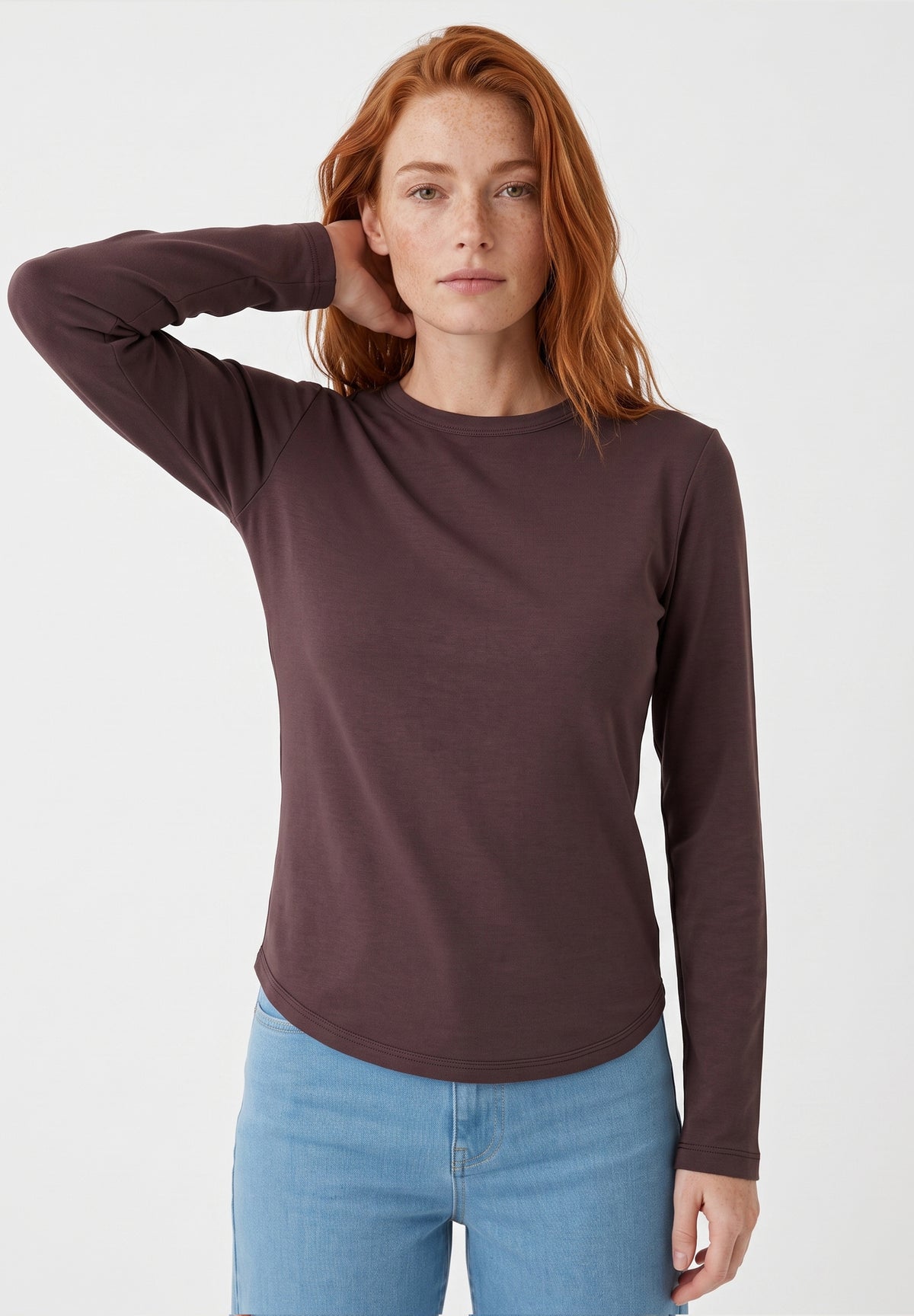 Slim-Fit-Longsleeve aus Bio-Baumwolle