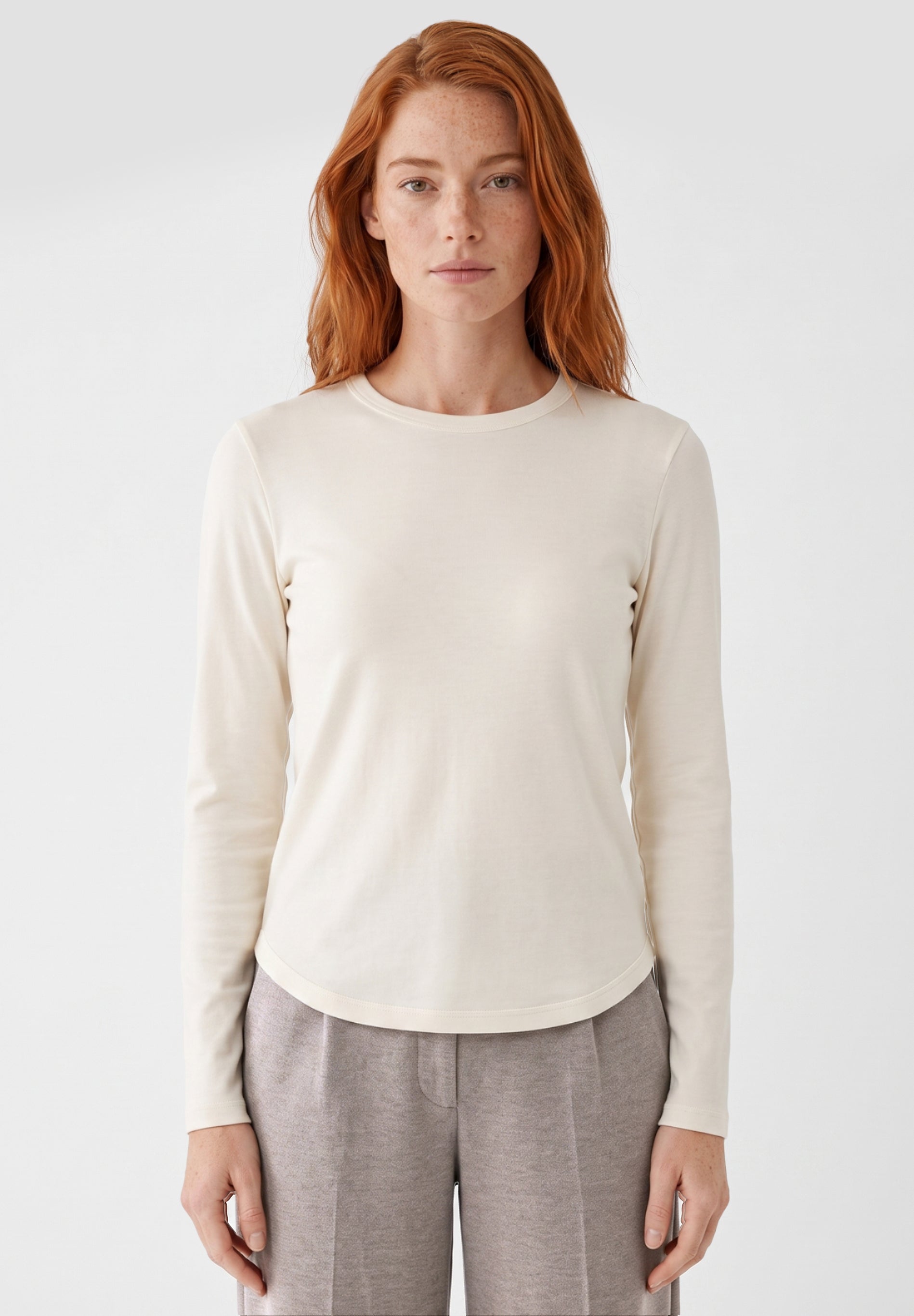 Slim-Fit-Longsleeve aus Bio-Baumwolle