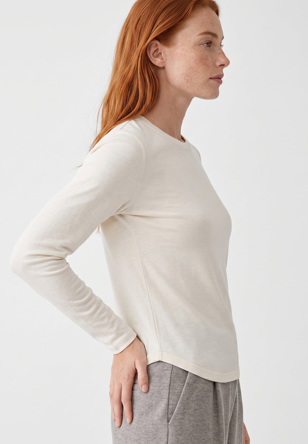 Slim-Fit-Longsleeve aus Bio-Baumwolle